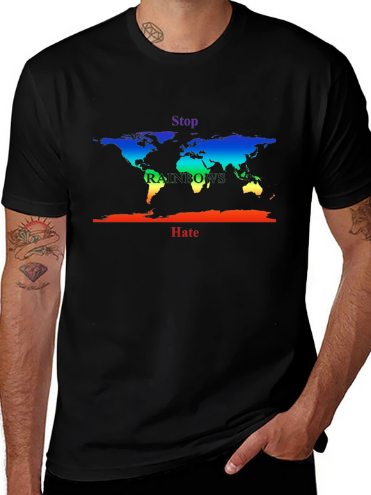 Stop Rainbows Hate Pride World Map T-Shirt