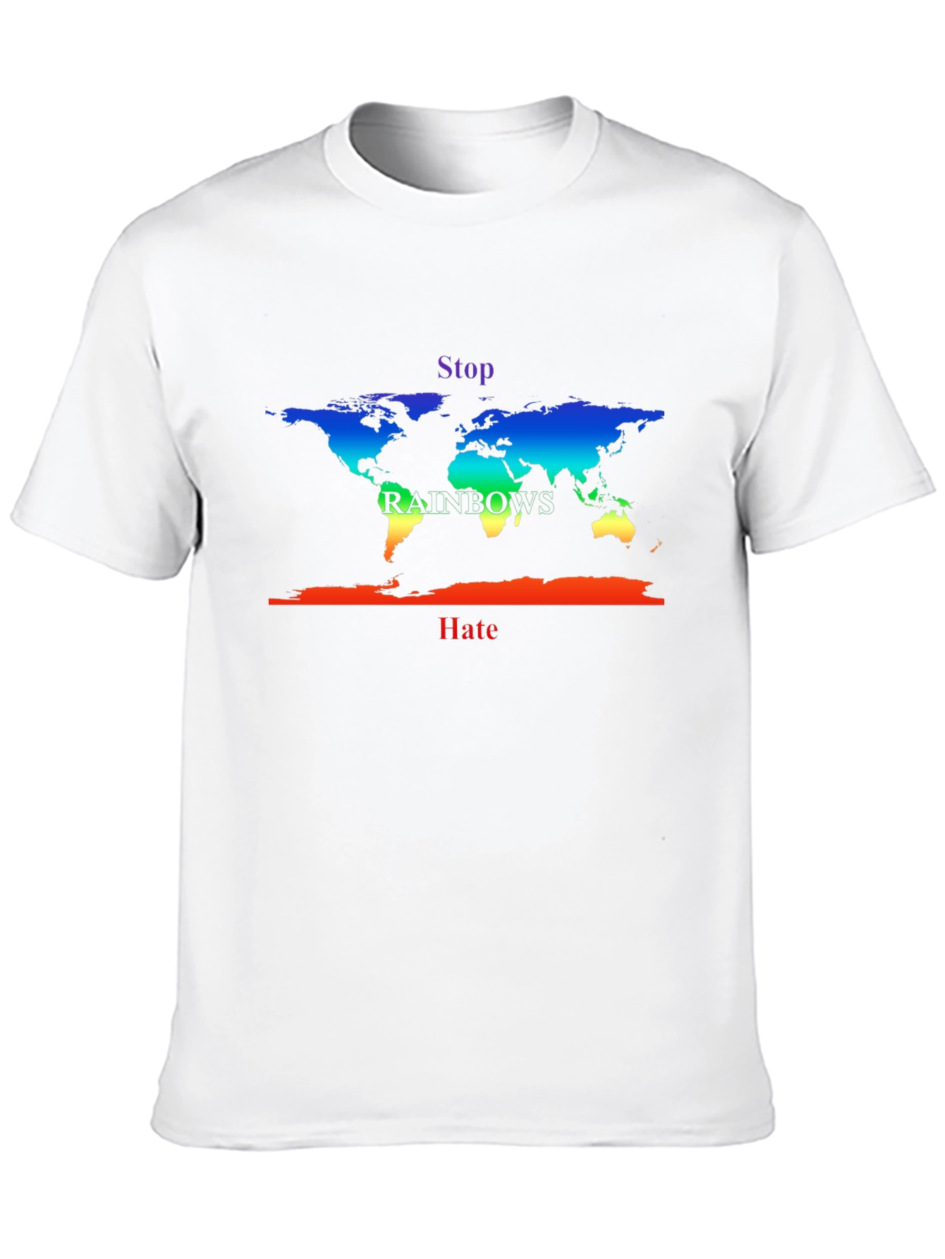Stop Rainbows Hate Pride World Map T-Shirt