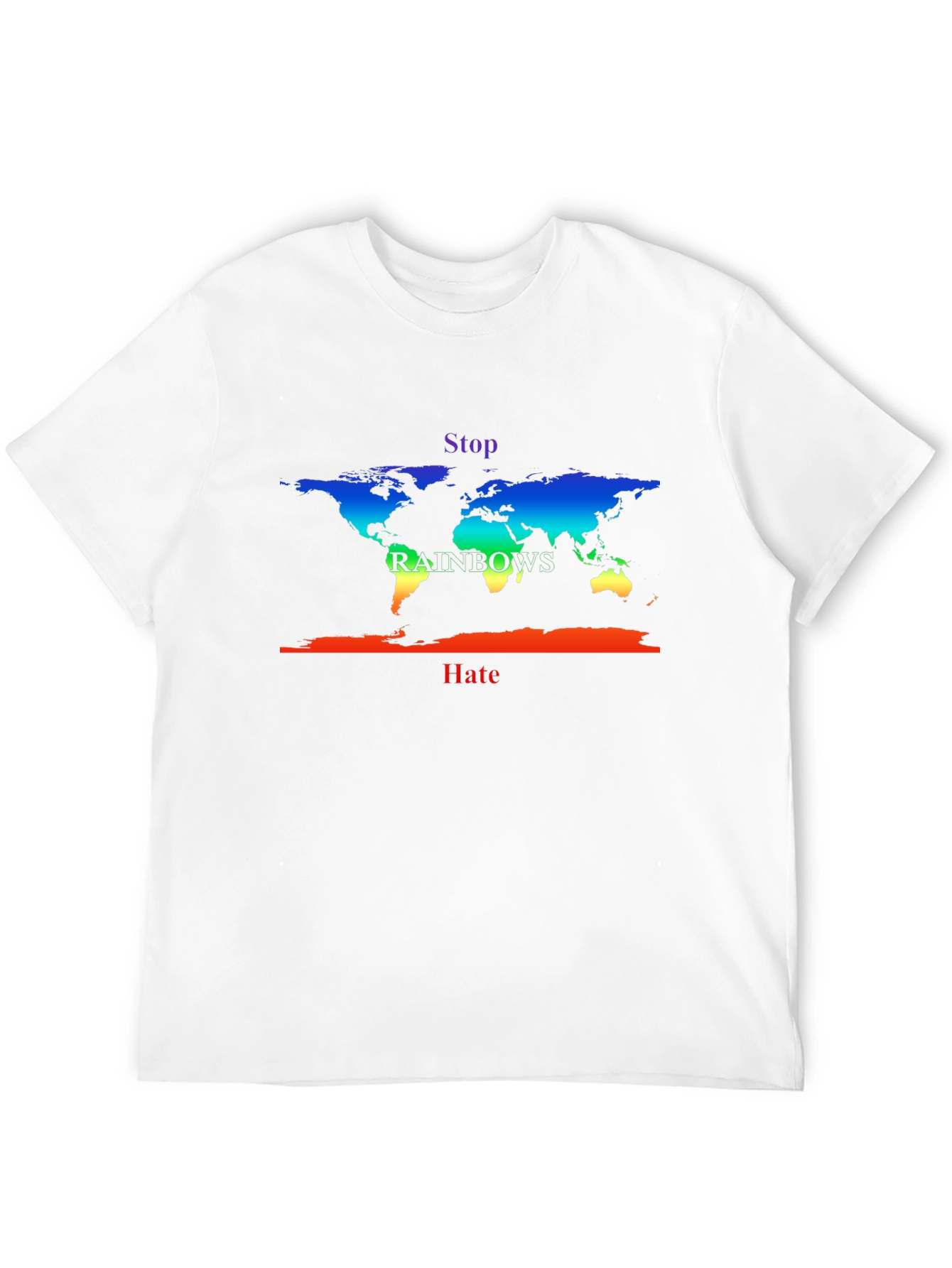 Stop Rainbows Hate Pride World Map T-Shirt