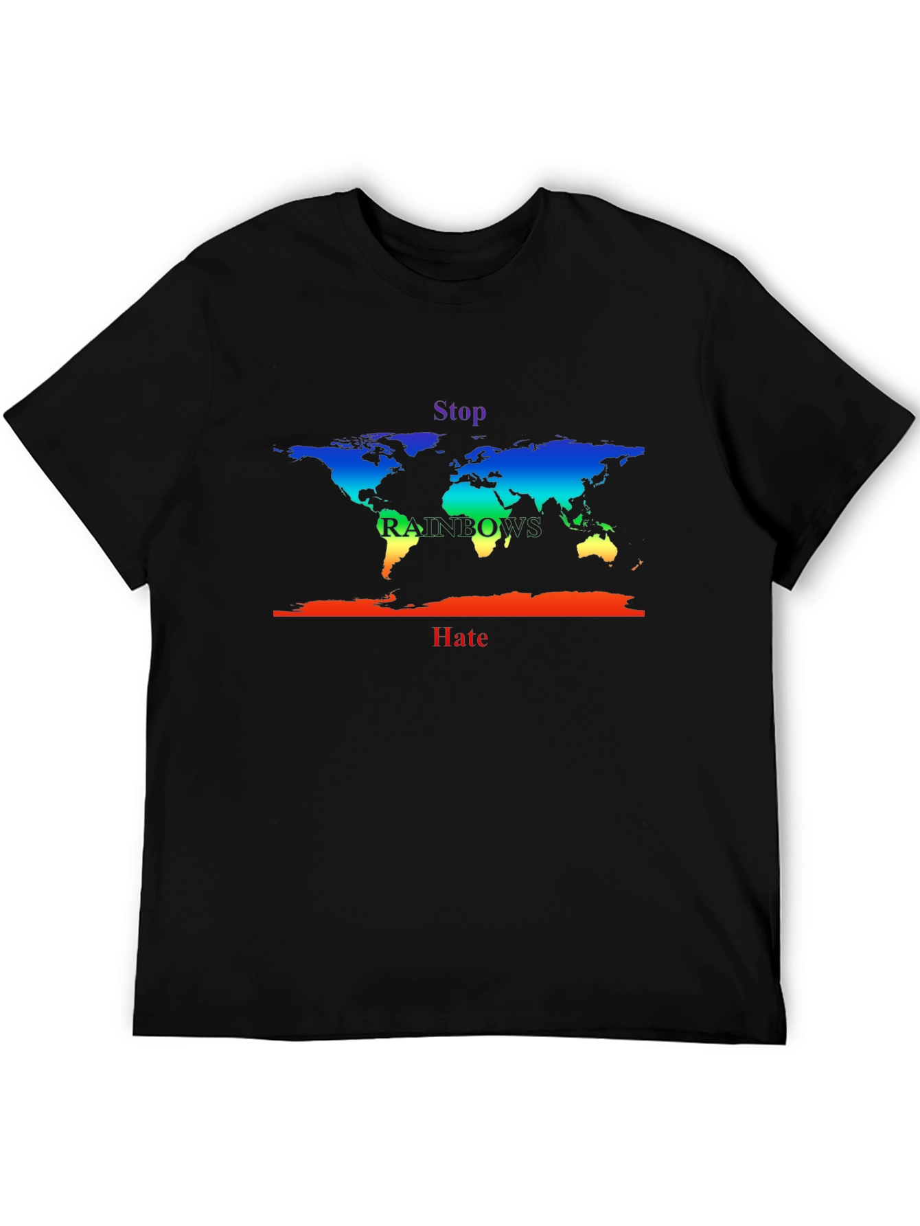 Stop Rainbows Hate Pride World Map T-Shirt
