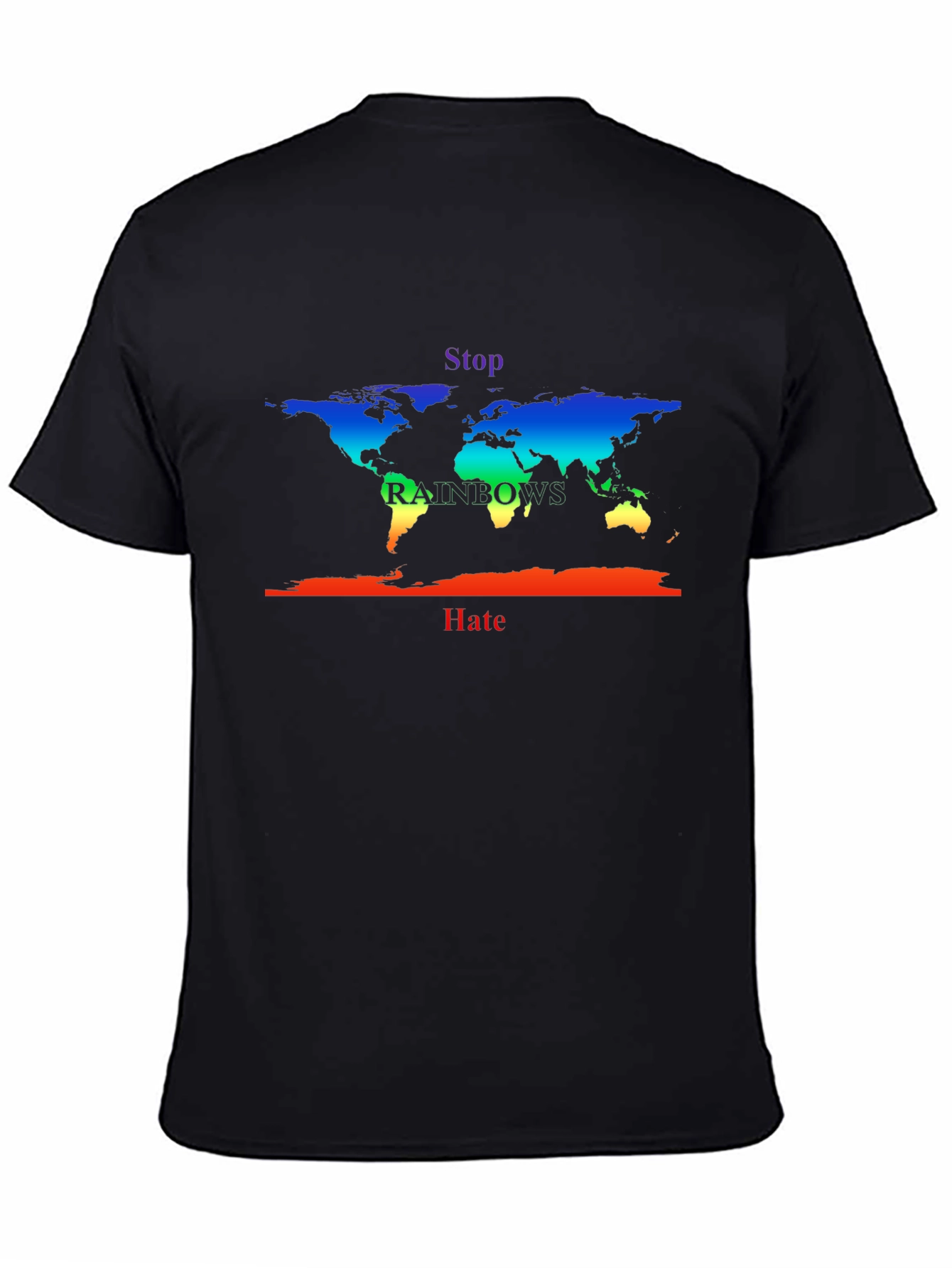 Stop Rainbows Hate Pride World Map T-Shirt