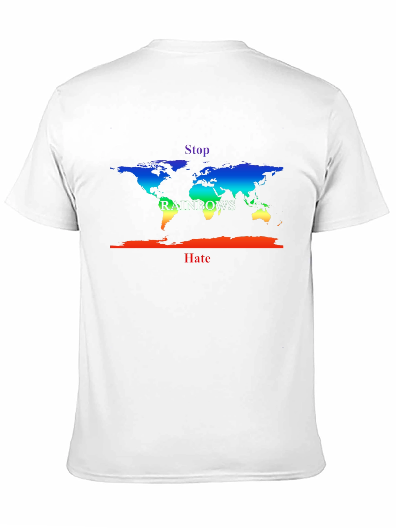 Stop Rainbows Hate Pride World Map T-Shirt