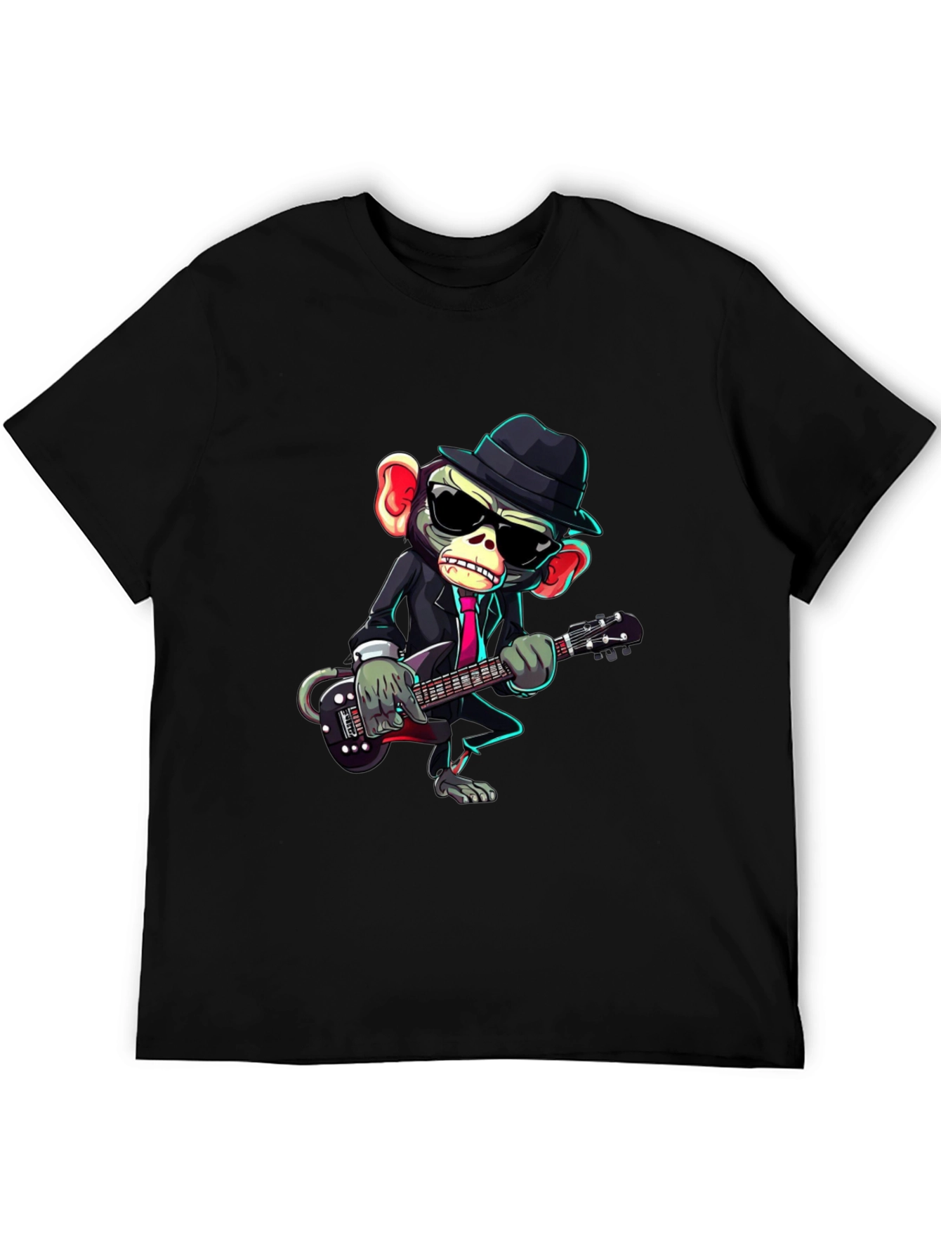 Monkey Musician Graphic Tee - Cool Animal Print Shirt