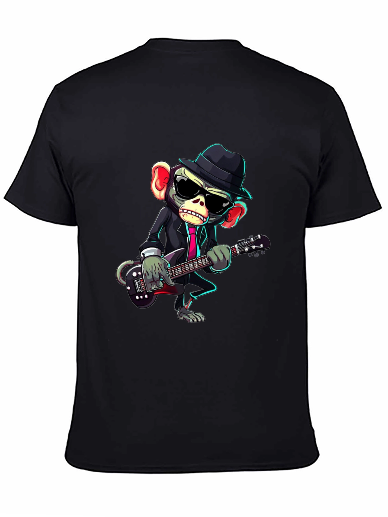 Monkey Musician Graphic Tee - Cool Animal Print Shirt