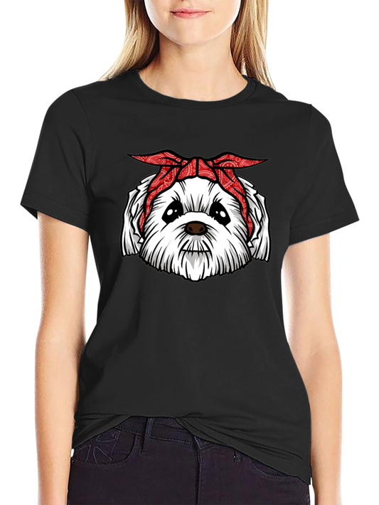 Bandana Dog Graphic T-Shirt - Cool Canine Tee