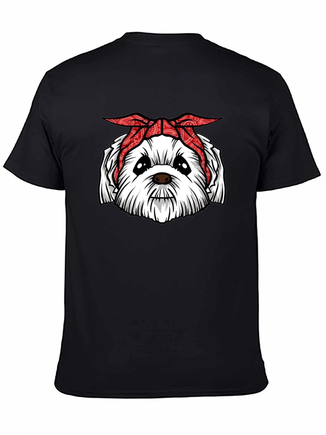 Bandana Dog Graphic T-Shirt - Cool Canine Tee
