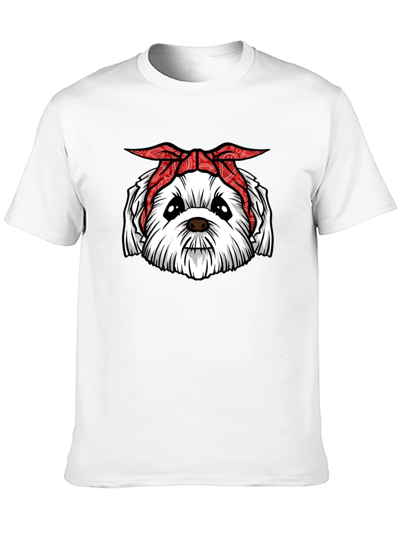 Bandana Dog Graphic T-Shirt - Cool Canine Tee
