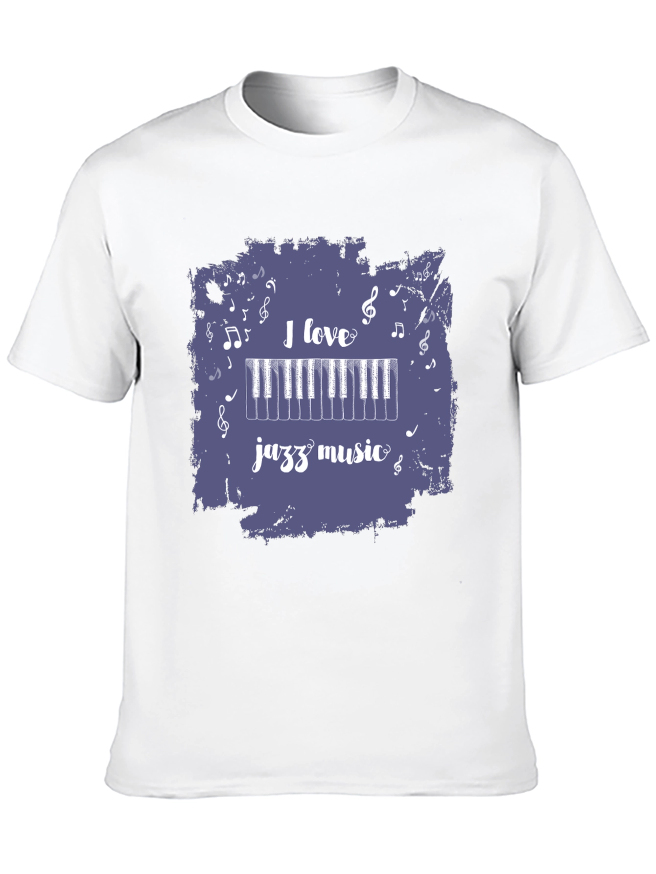 I Love Jazz Music Black T-Shirt