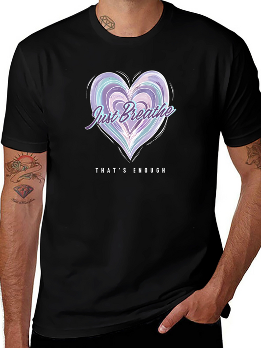 Just Breathe Heart Graphic Tee
