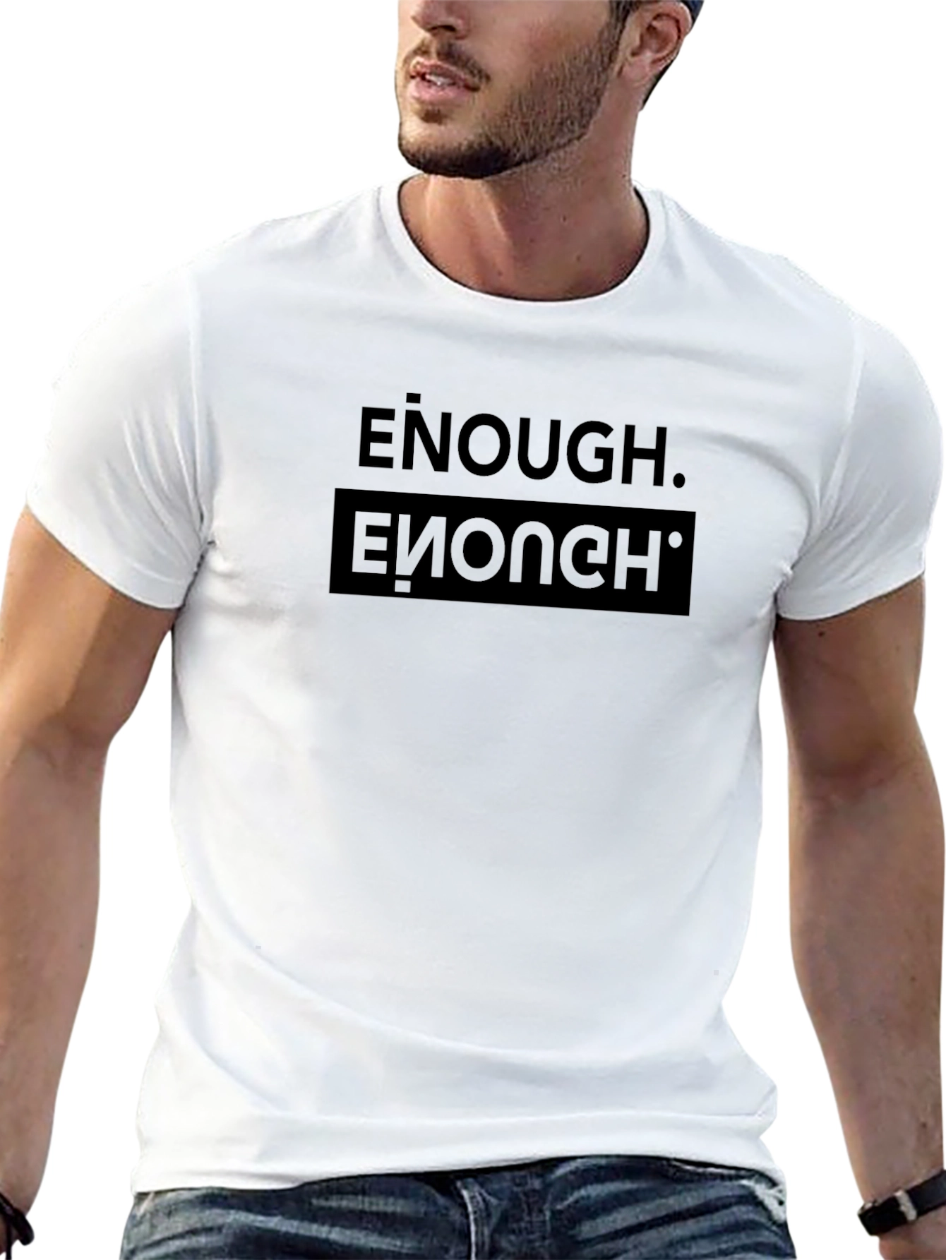 Enough T-Shirt - Black Graphic Tee