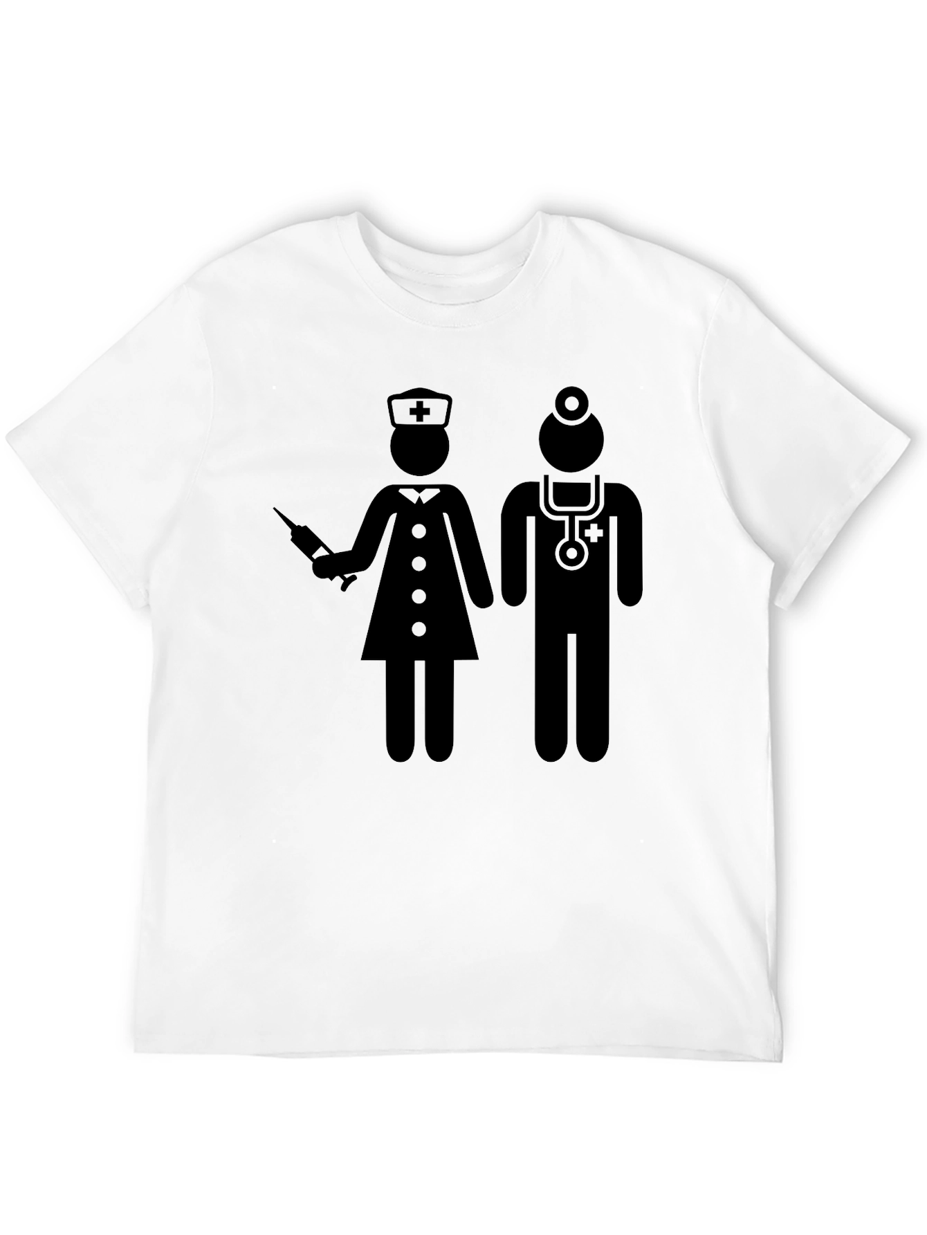 Nurse & Doctor Graphic T-Shirt - Black