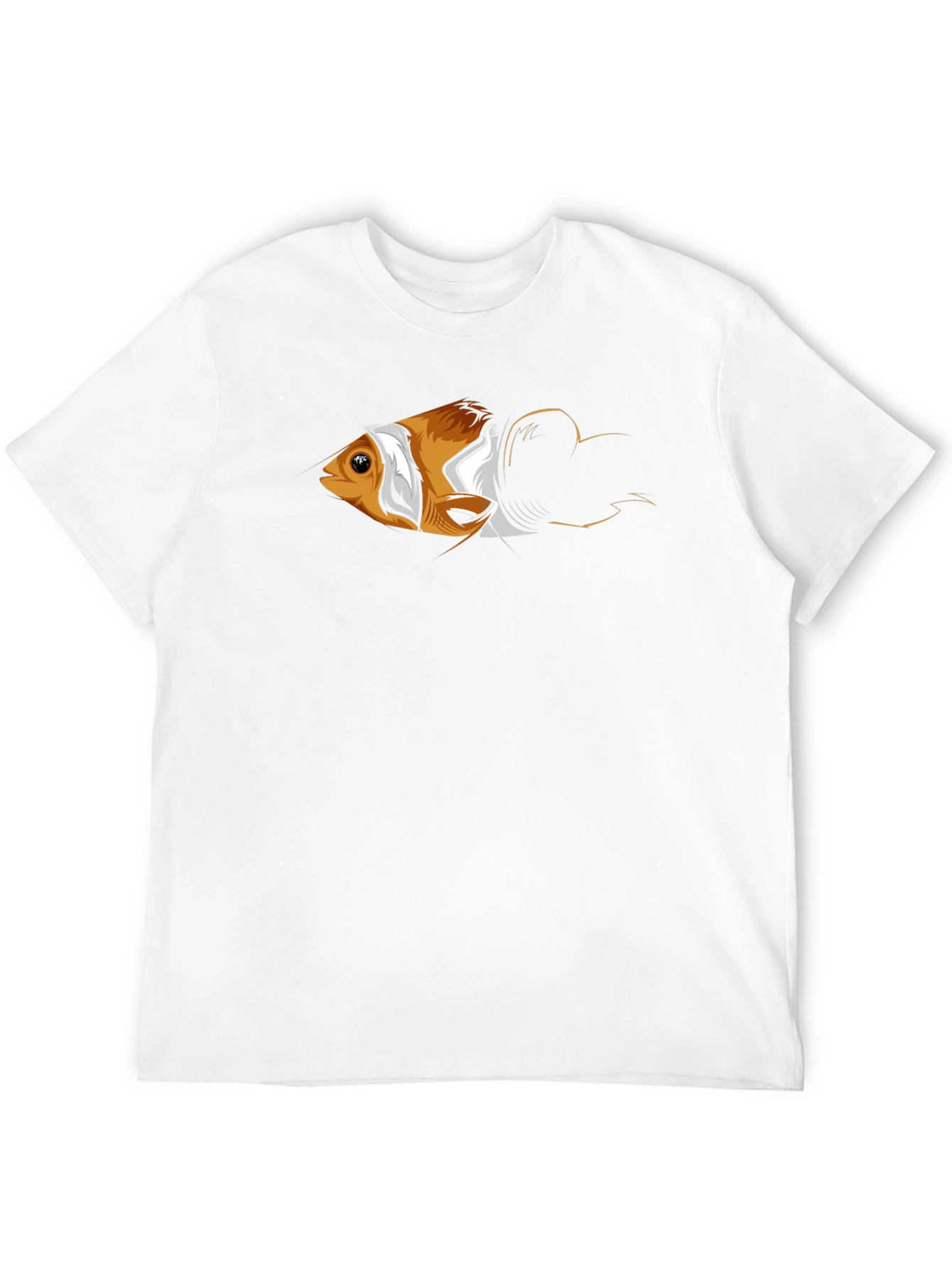 Clownfish Graphic Print Mens Black T-Shirt