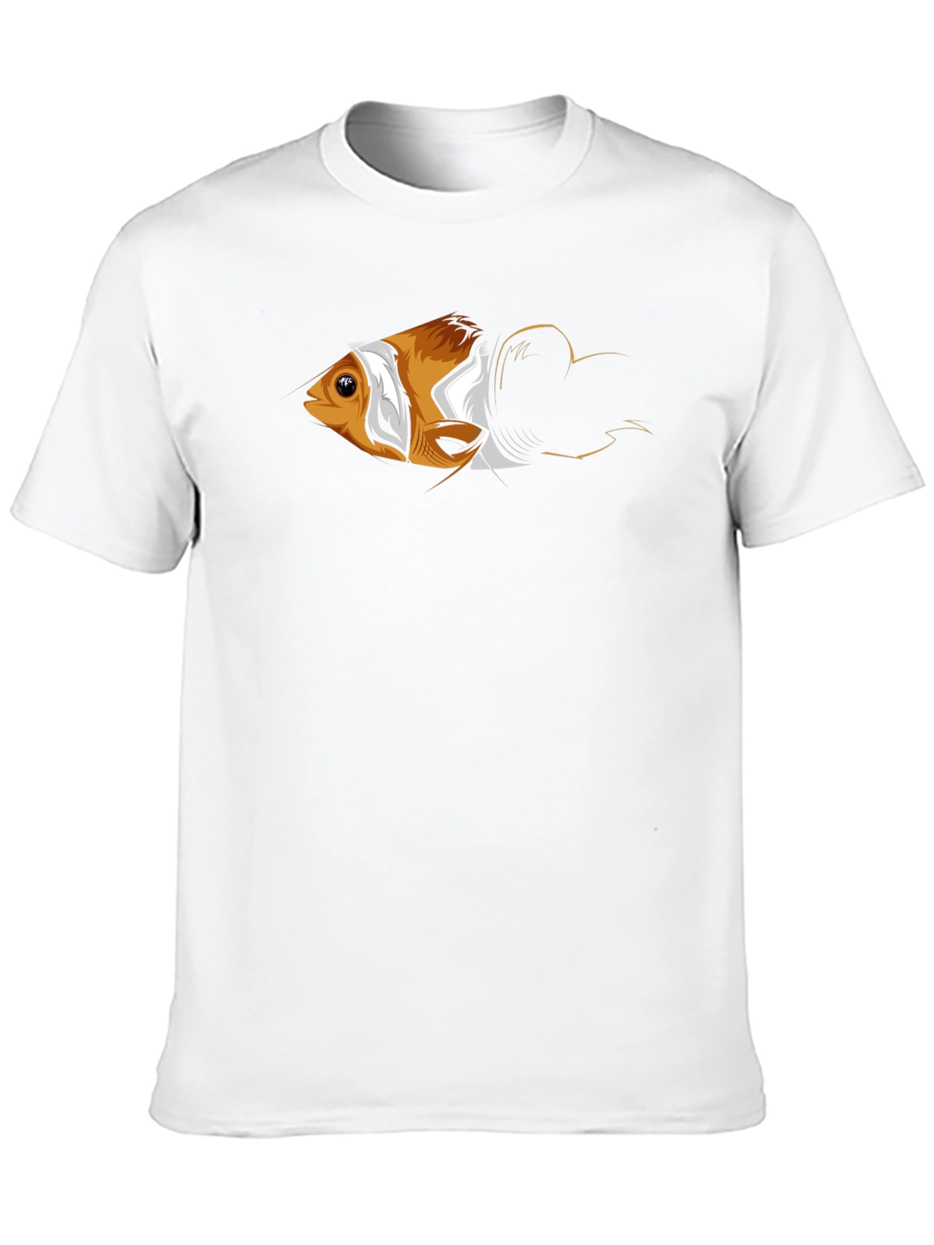 Clownfish Graphic Print Mens Black T-Shirt