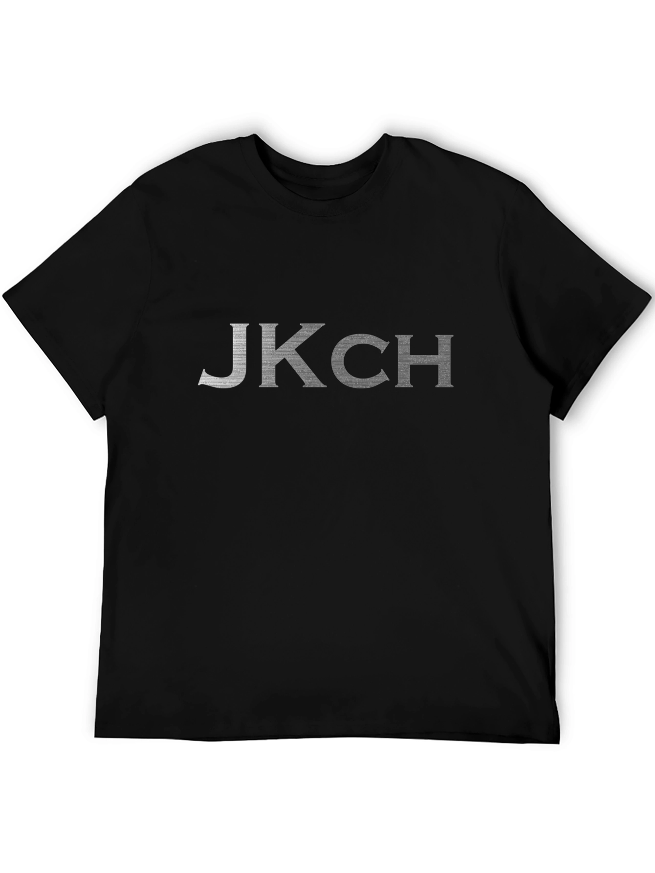JKCH Mens Black Short Sleeve Crew Neck T-Shirt