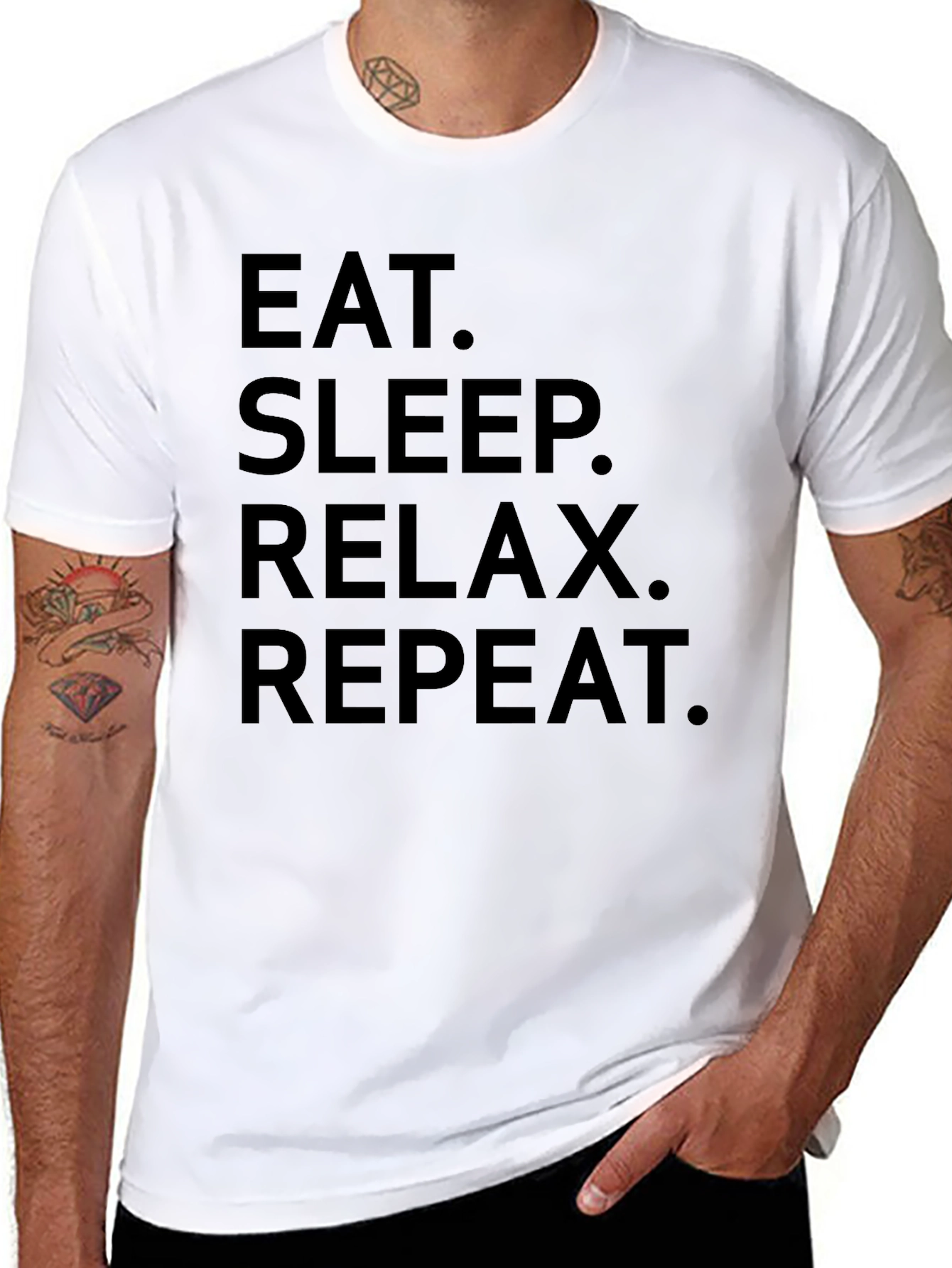 Eat Sleep Relax Repeat Graphic T-Shirt