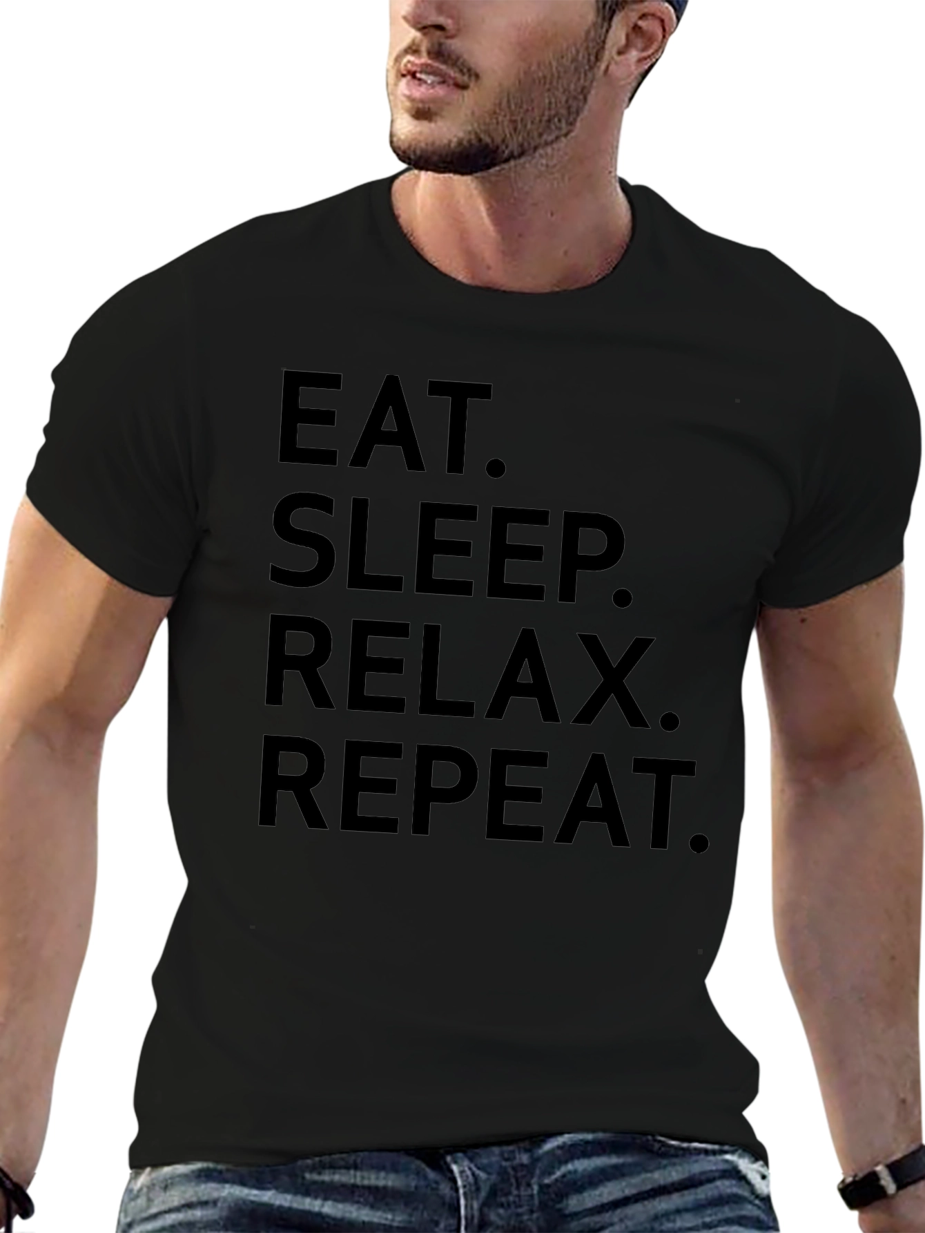 Eat Sleep Relax Repeat Graphic T-Shirt