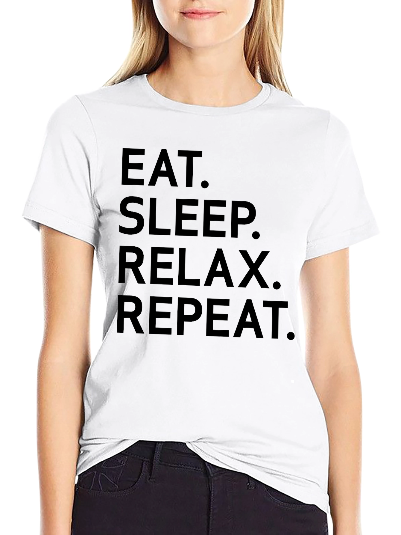 Eat Sleep Relax Repeat Graphic T-Shirt