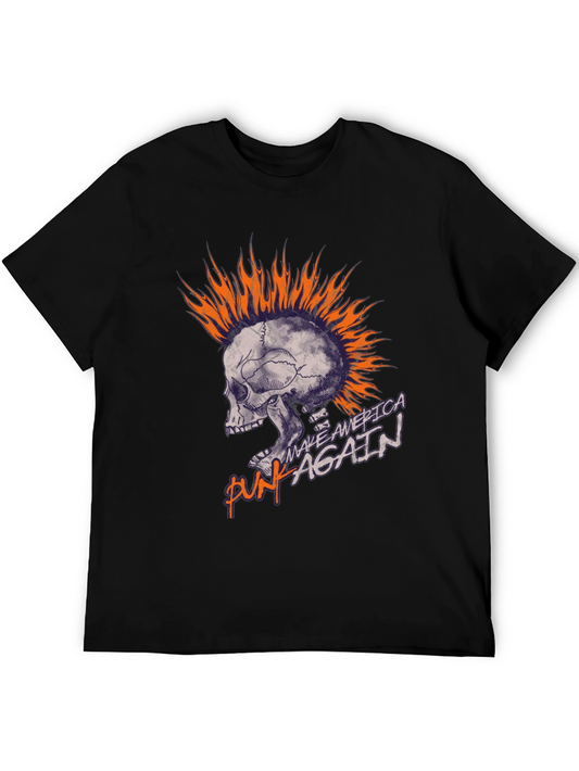Punk Skull Graphic Tee - Make America Punk Again T-Shirt