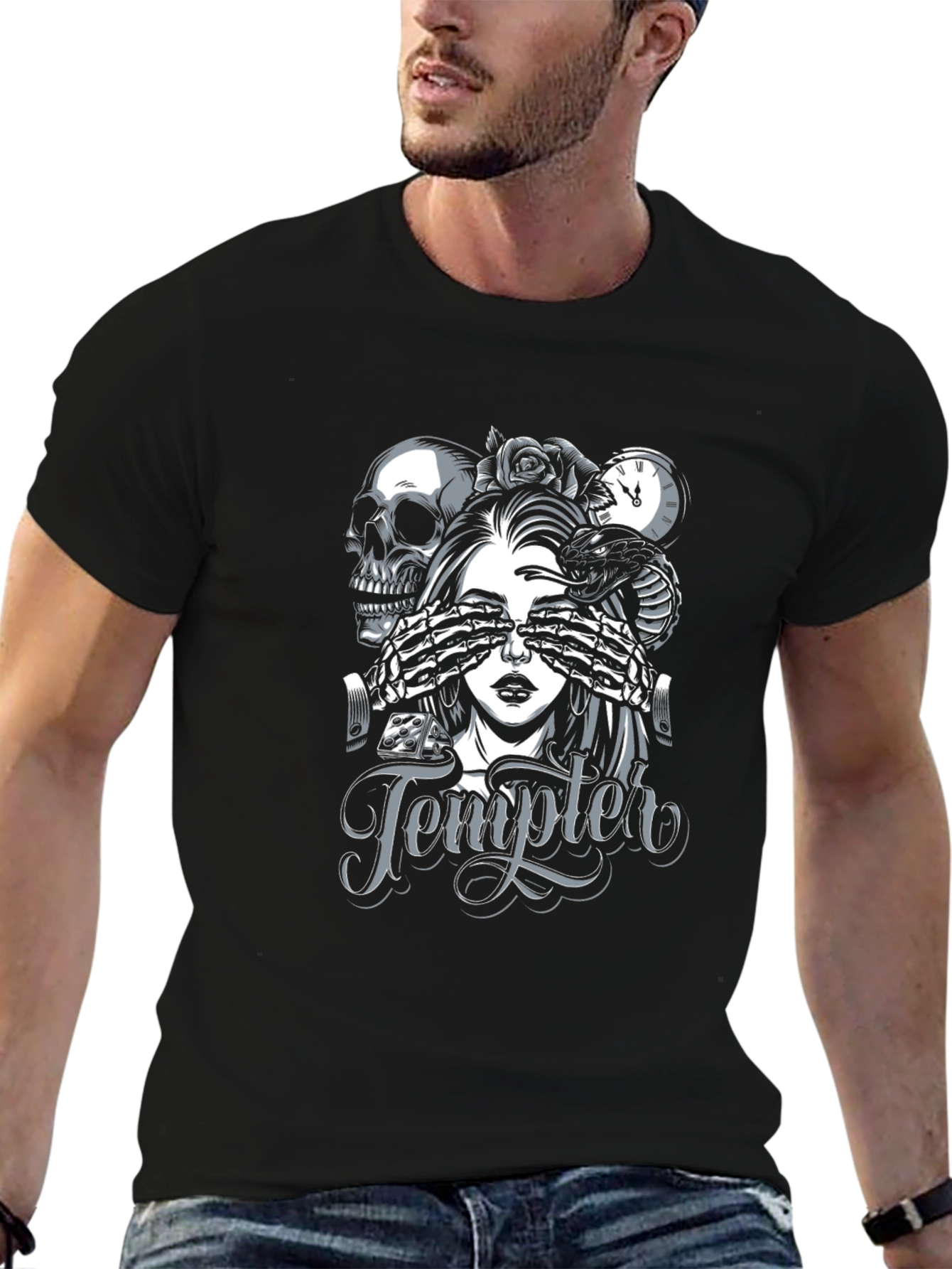 Templer Graphic Print Black T-Shirt