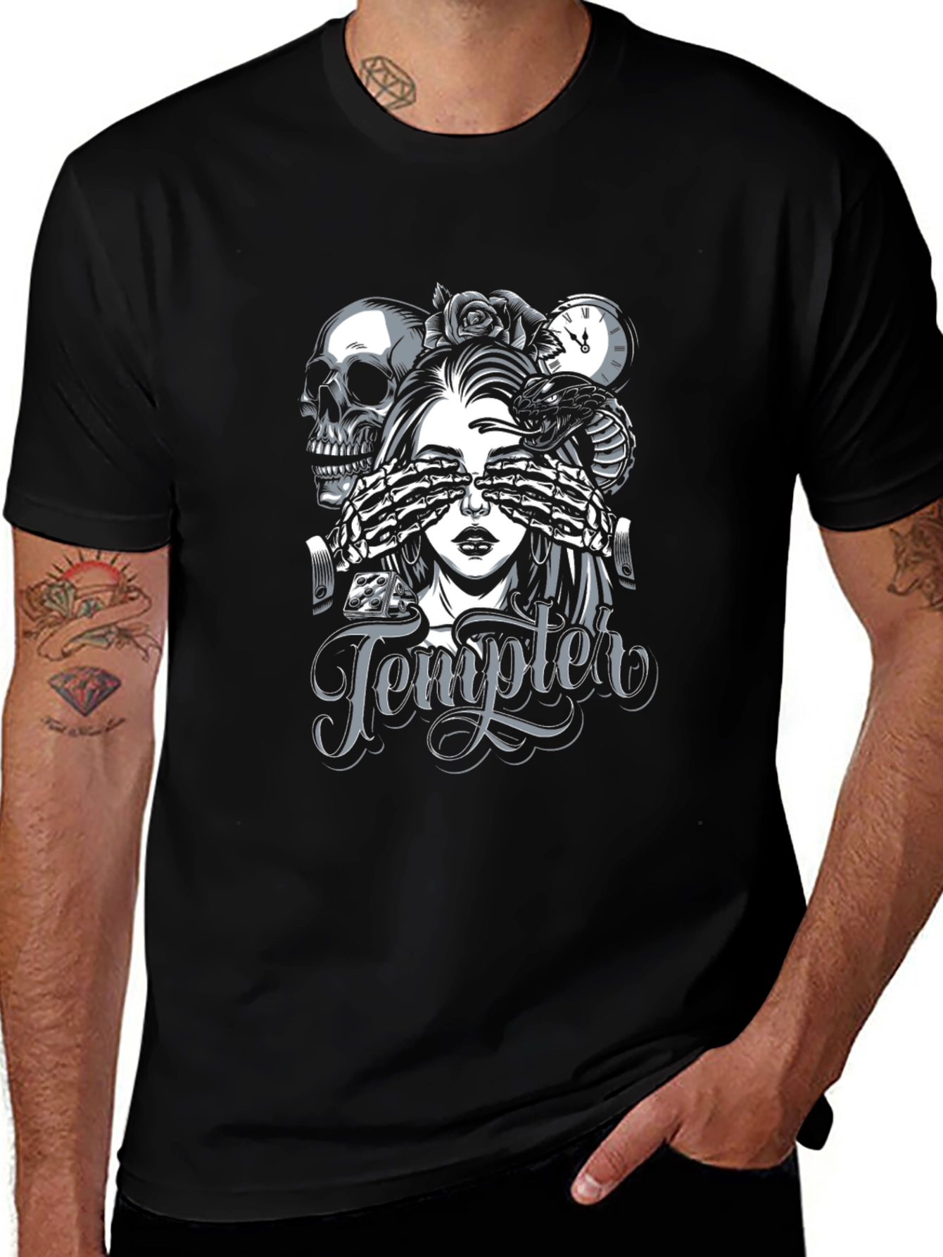 Templer Graphic Print Black T-Shirt