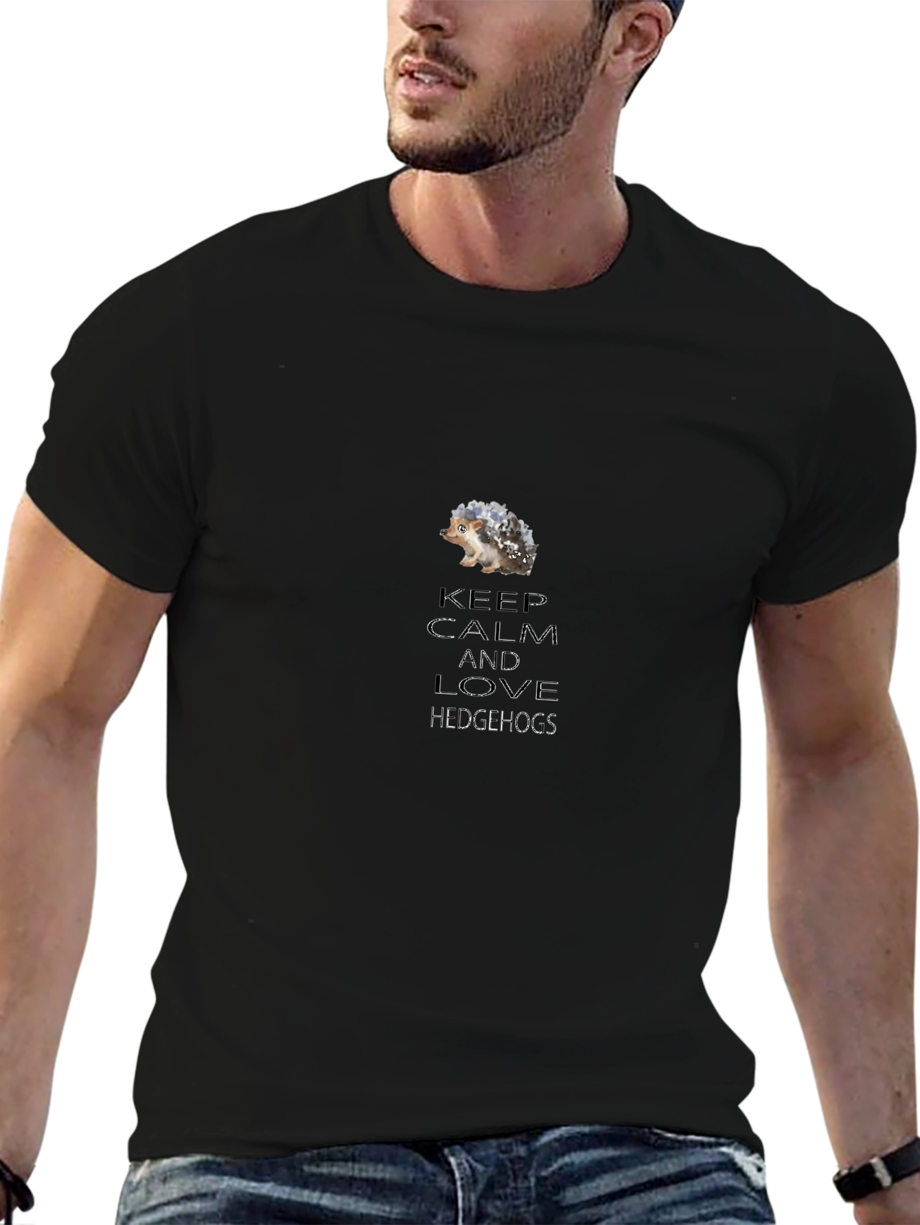 Keep Calm and Love Hedgehogs Graphic T-Shirt