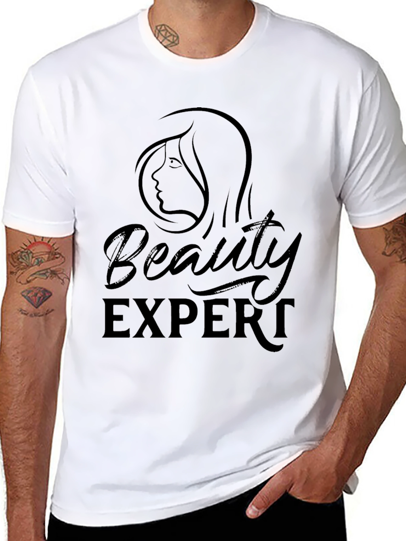 Beauty Expert Black Graphic Tee