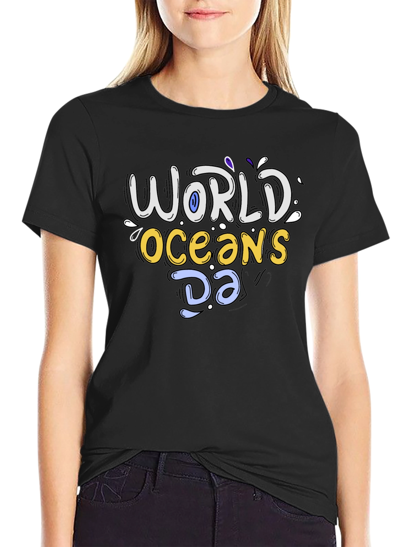World Oceans Day Graphic Tee - Black