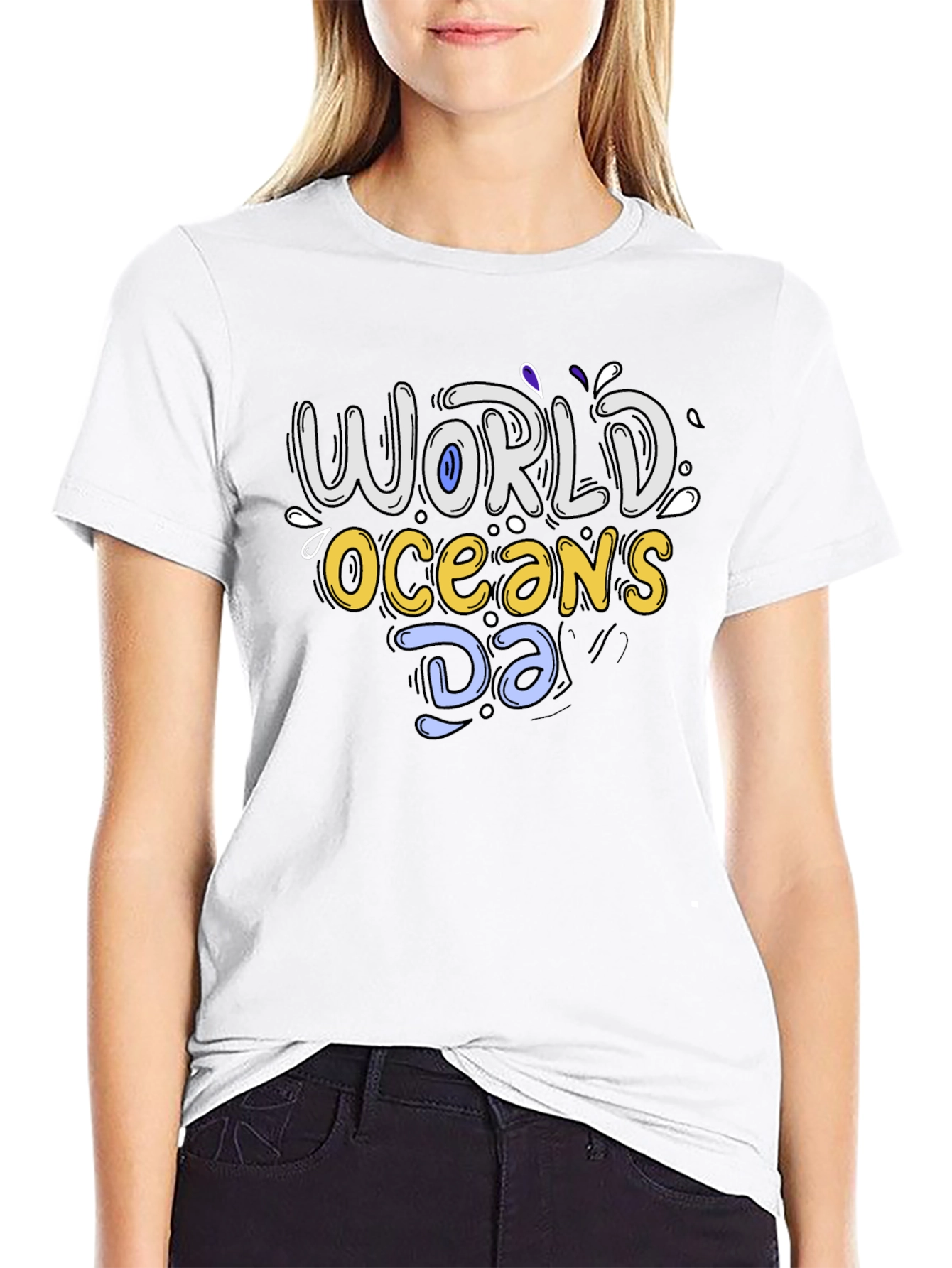 World Oceans Day Graphic Tee - Black