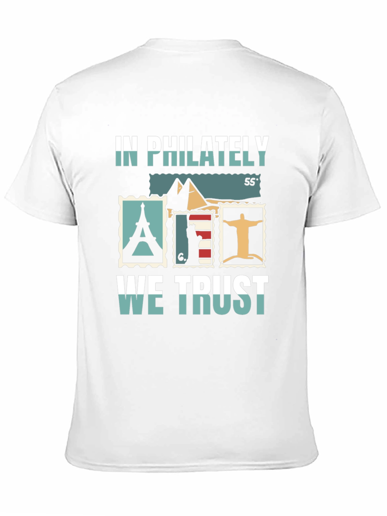 Philately Landmarks Black Graphic Tee