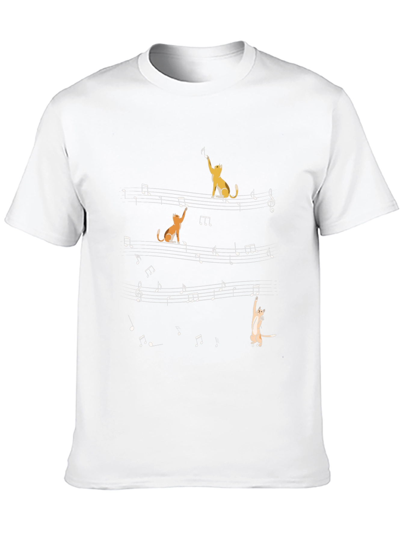 Musical Cats T-Shirt - Black Cotton Tee