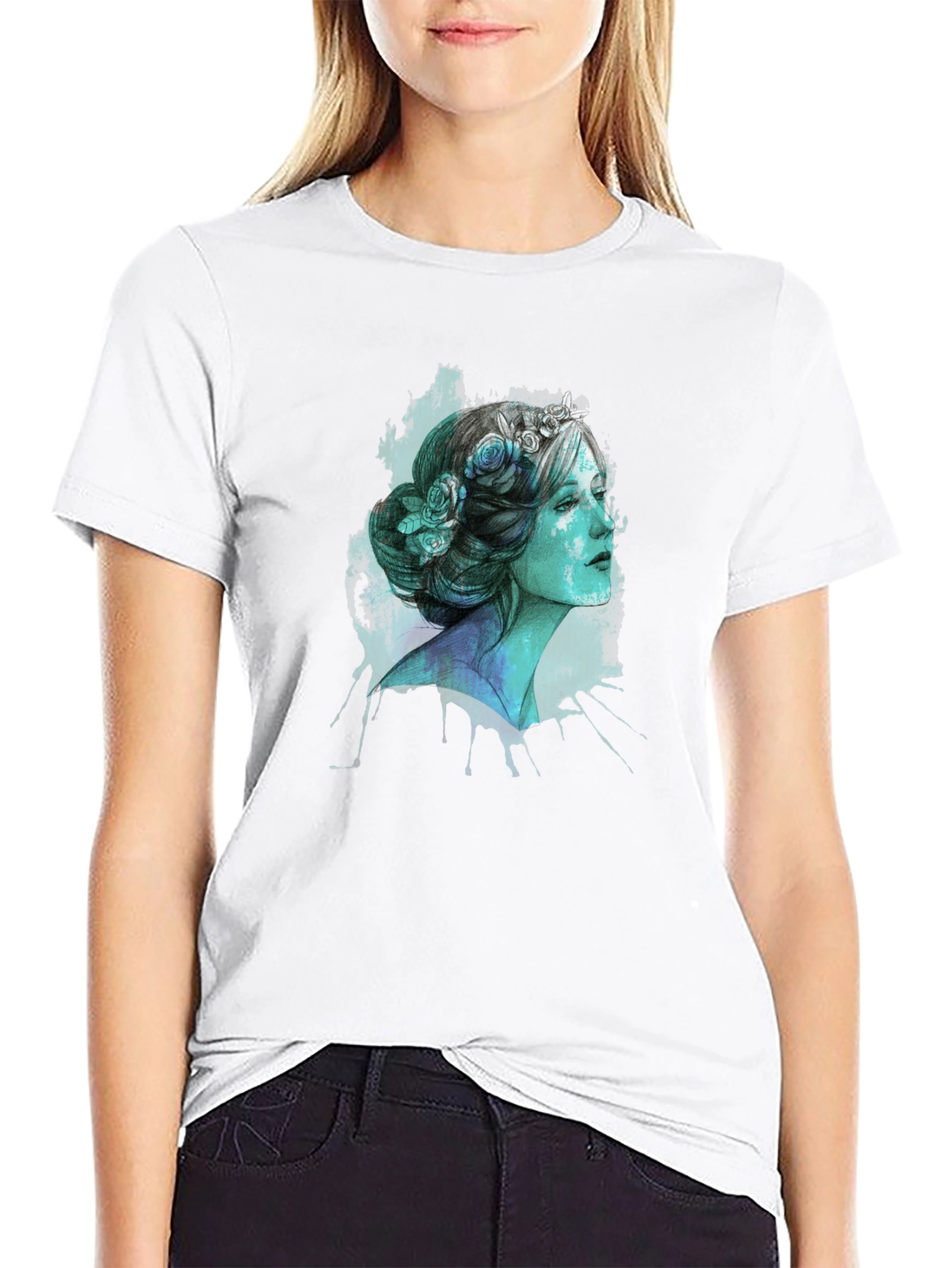 Floral Crown Woman Graphic T-Shirt