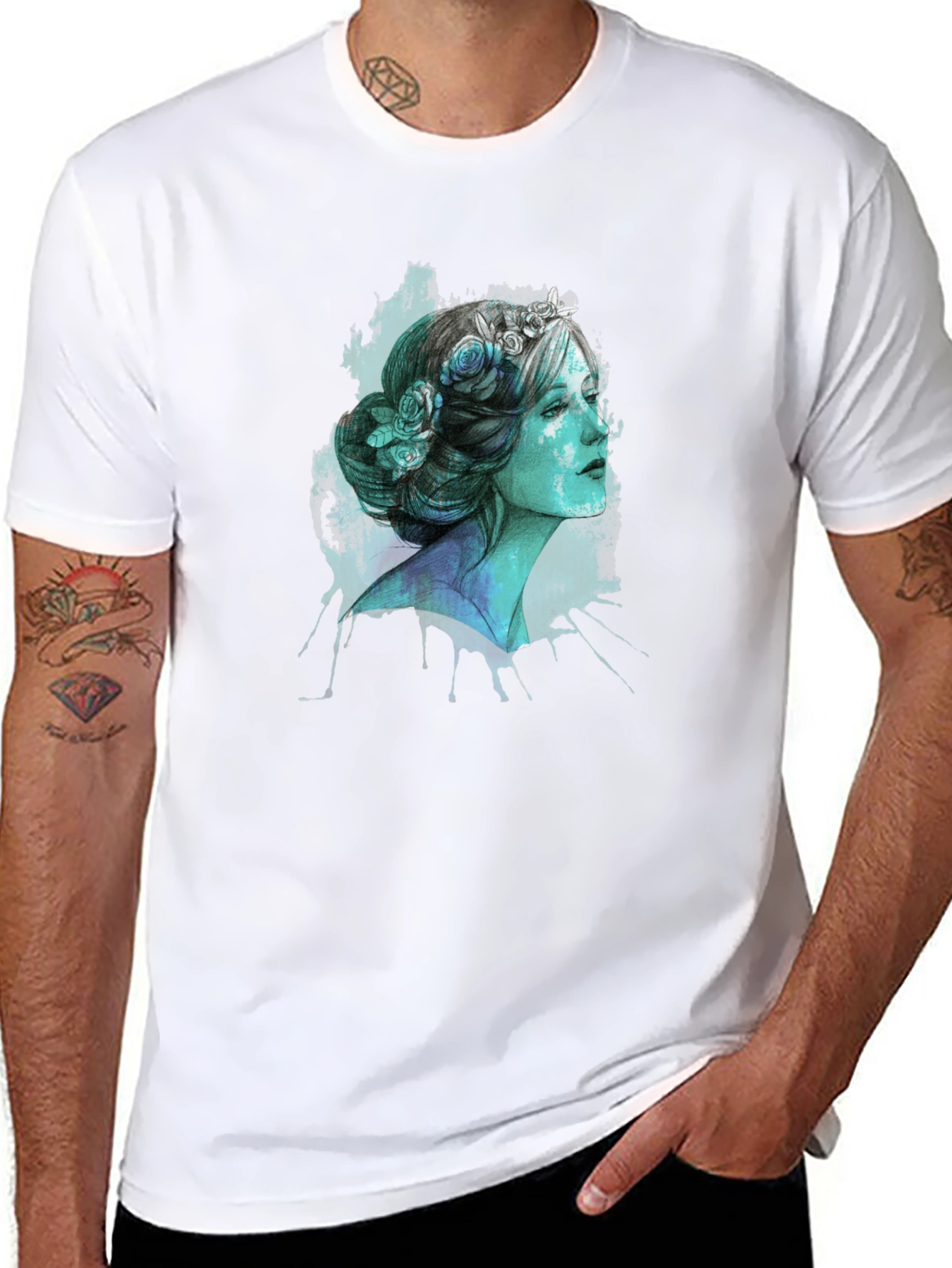 Floral Crown Woman Graphic T-Shirt