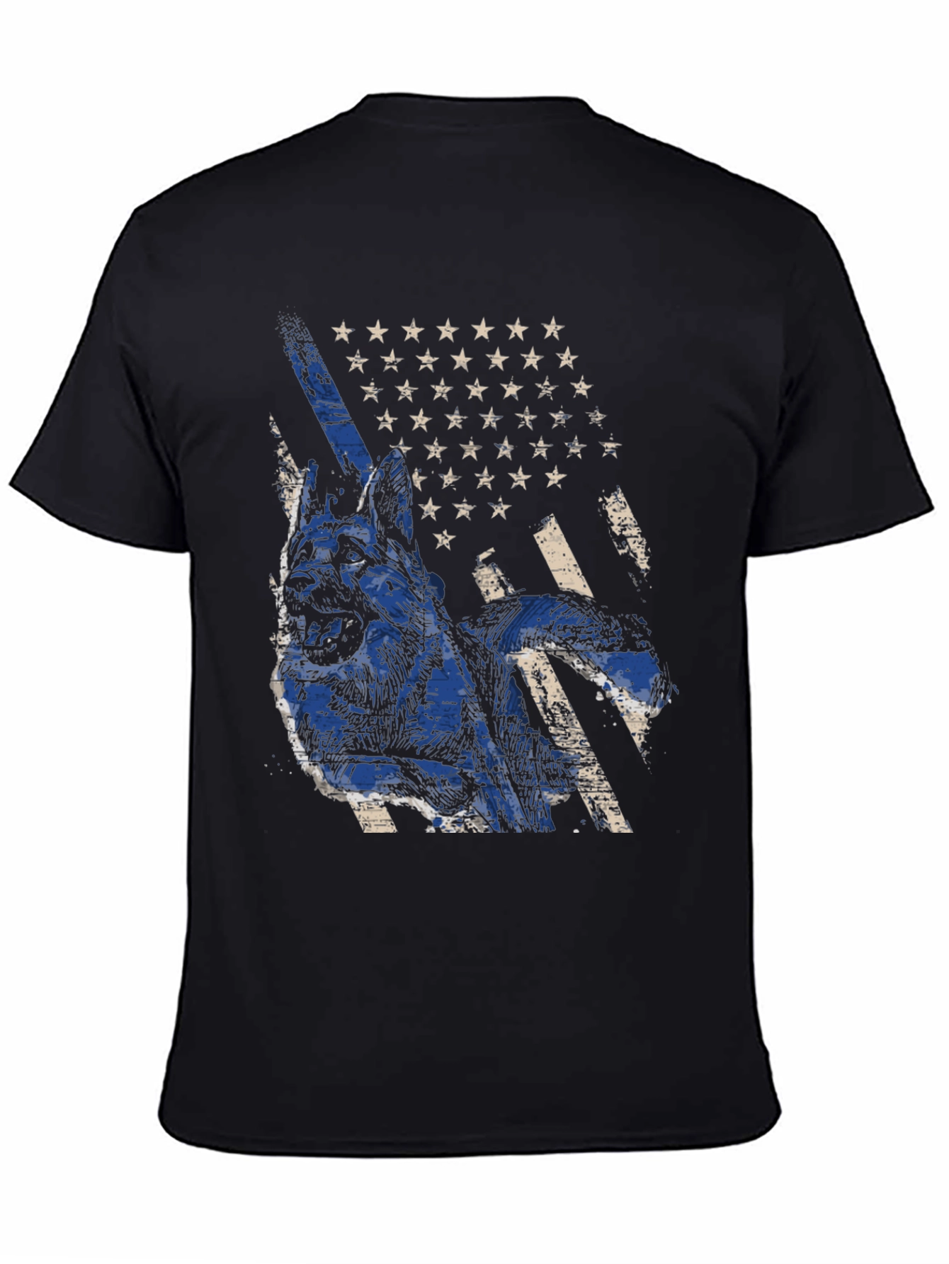 K9 German Shepherd USA Flag T-Shirt