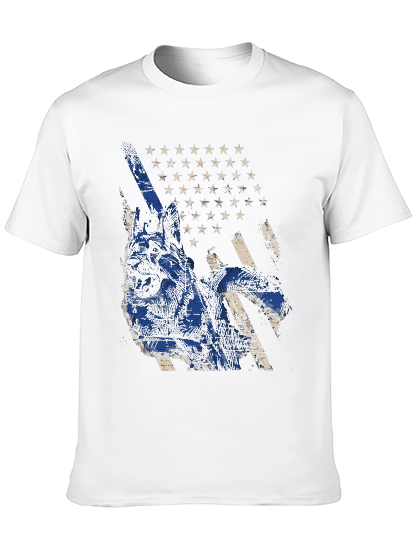K9 German Shepherd USA Flag T-Shirt