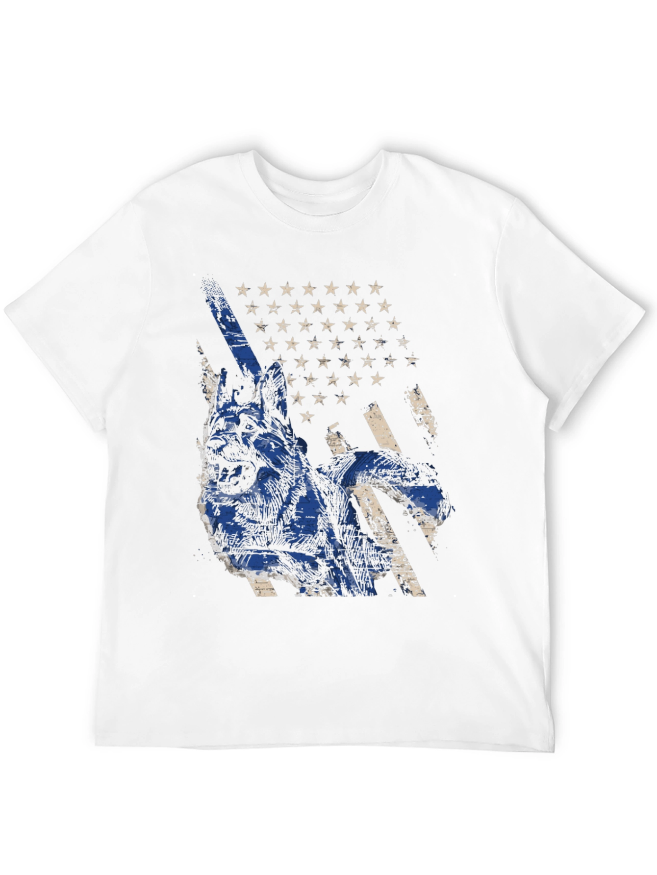 K9 German Shepherd USA Flag T-Shirt