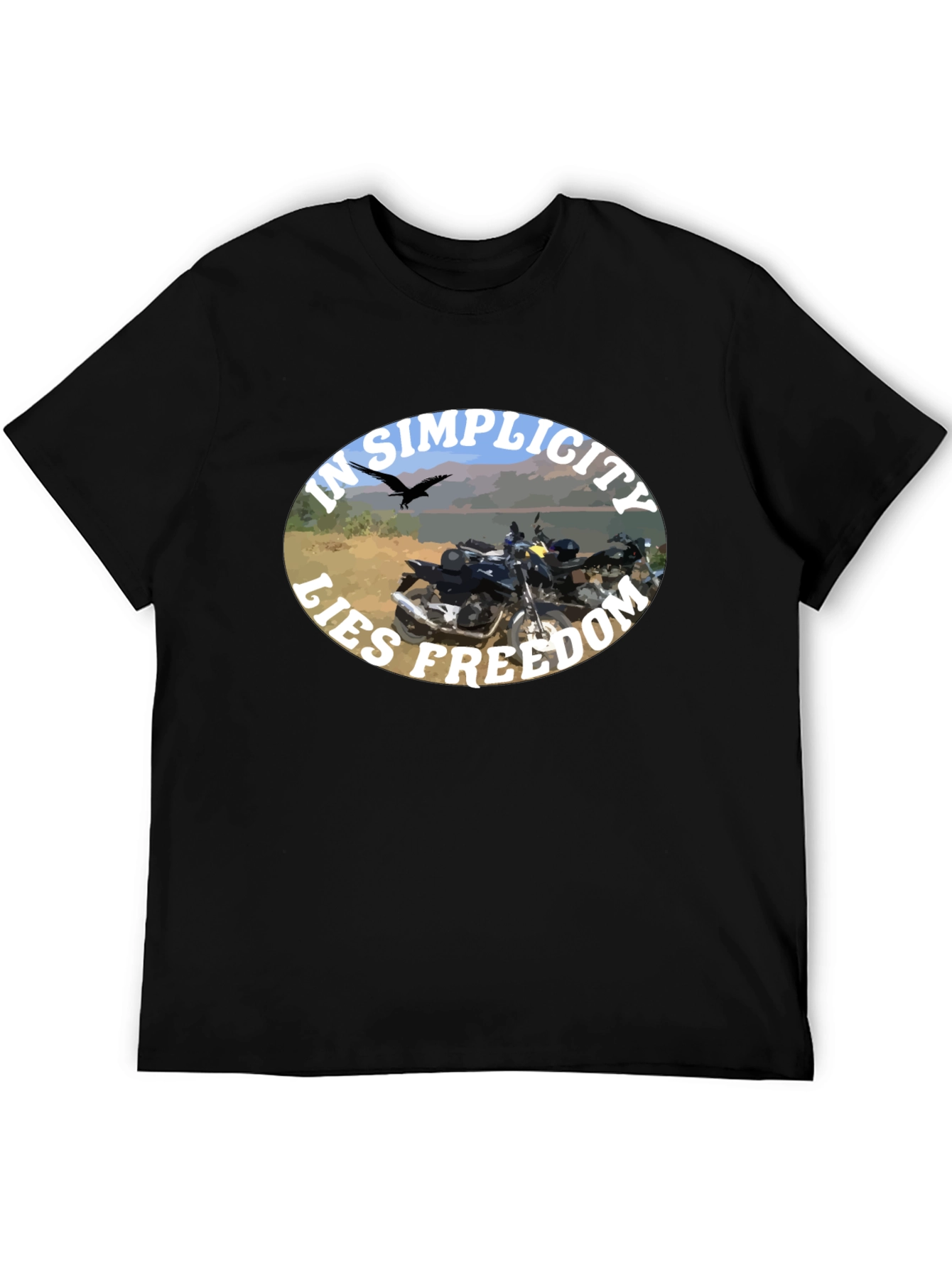 In Simplicity Lies Freedom Black T-Shirt