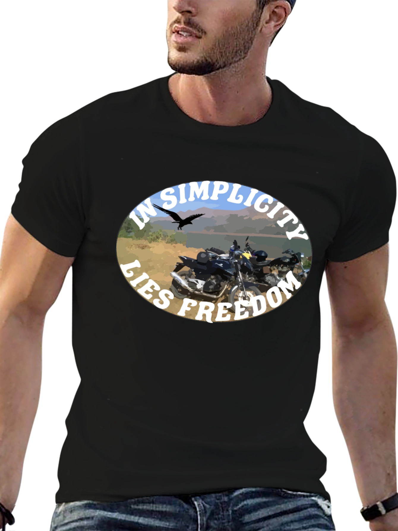 In Simplicity Lies Freedom Black T-Shirt