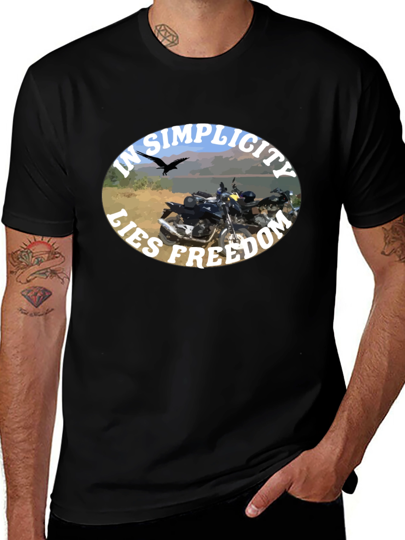 In Simplicity Lies Freedom Black T-Shirt