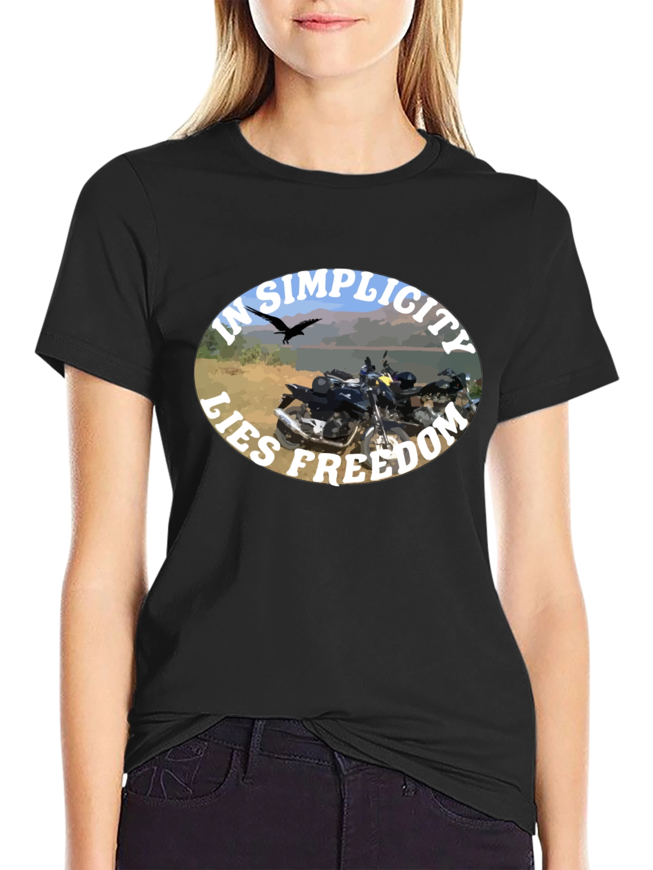 In Simplicity Lies Freedom Black T-Shirt