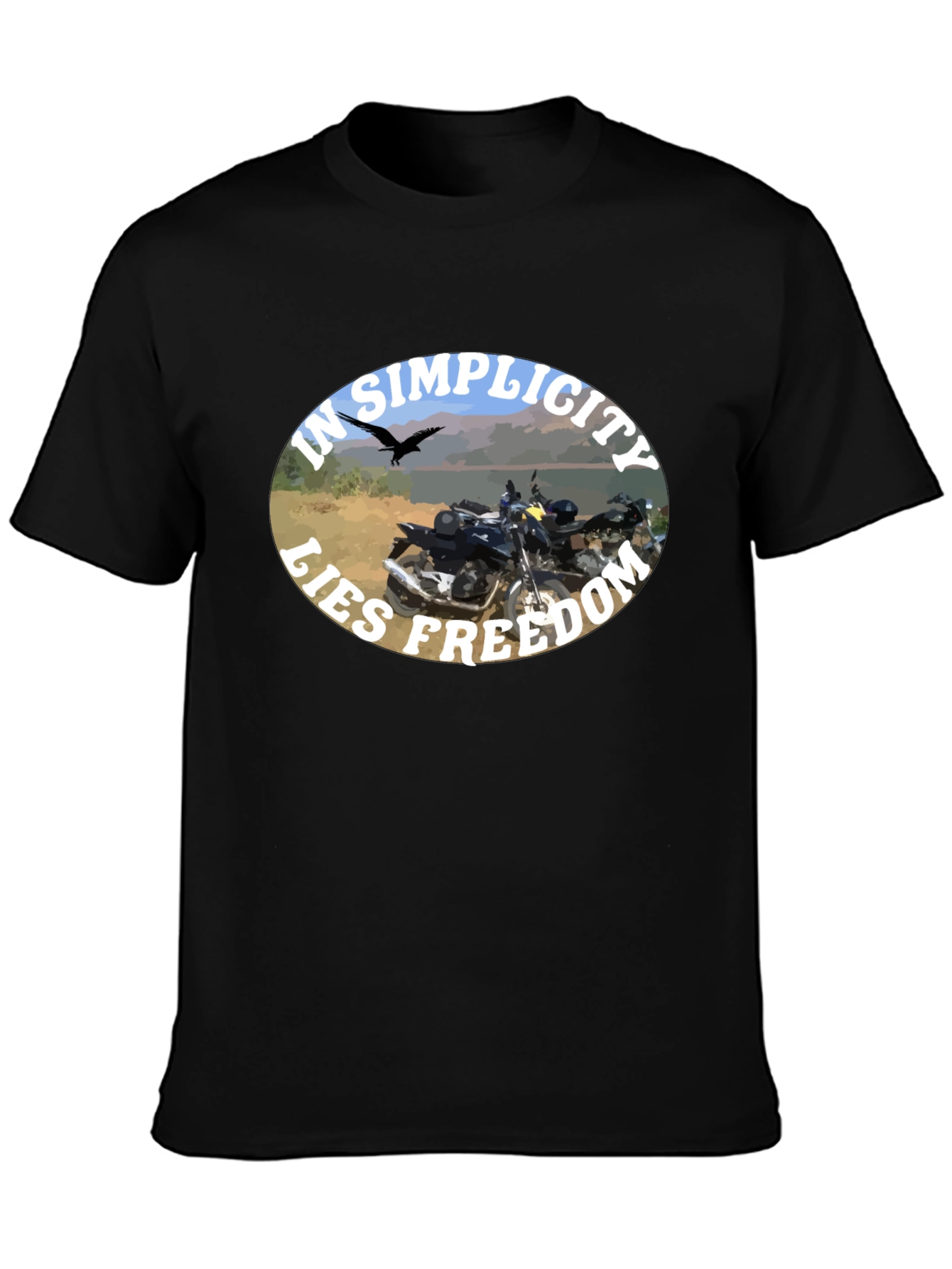 In Simplicity Lies Freedom Black T-Shirt