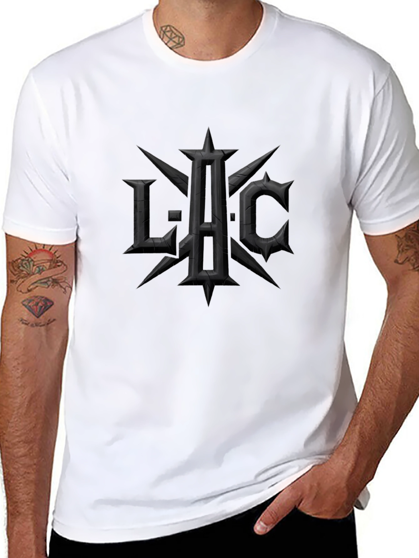 Edgy Black Graphic Tee