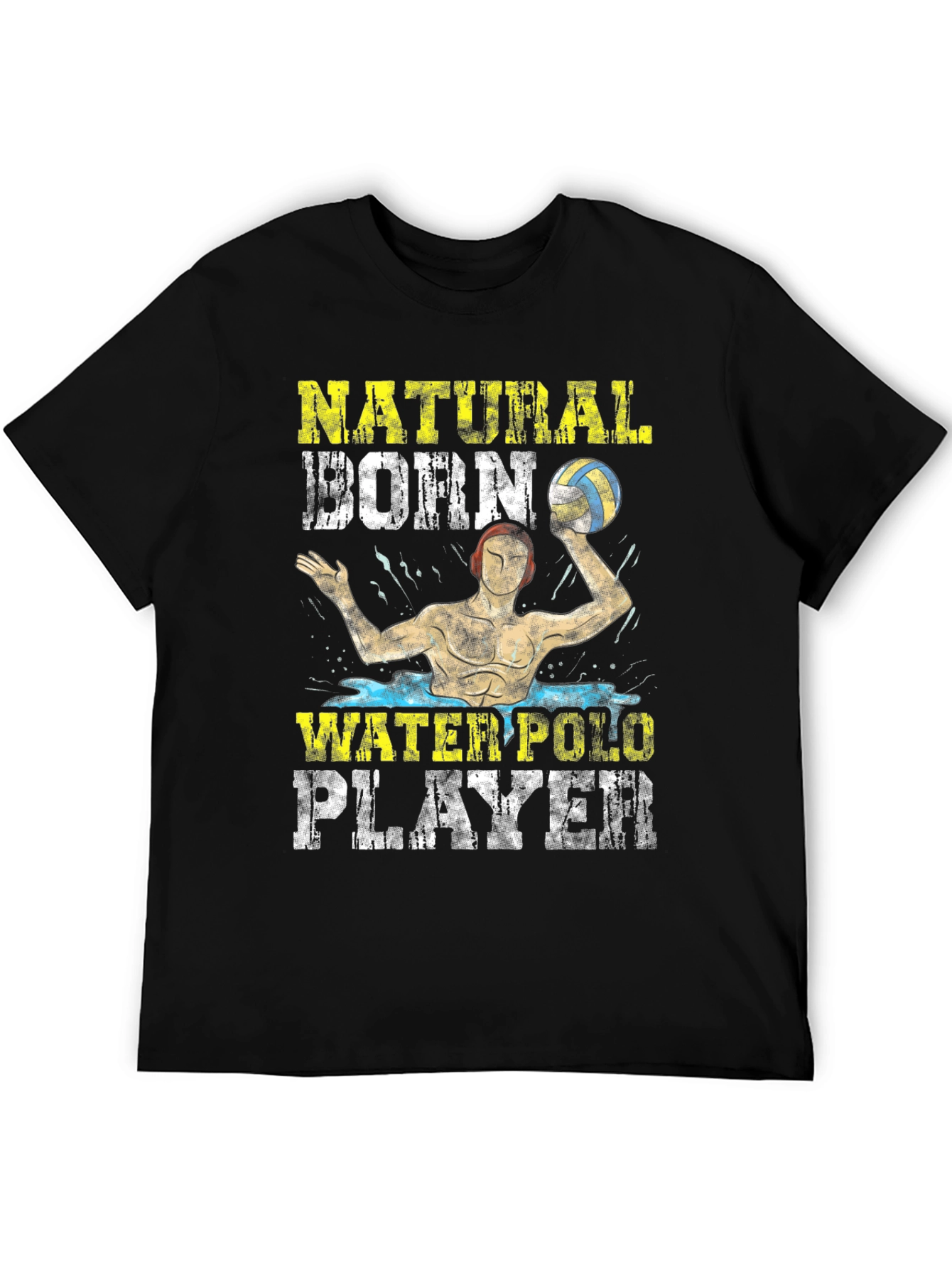 Natural Born Water Polo Player Graphic Tee