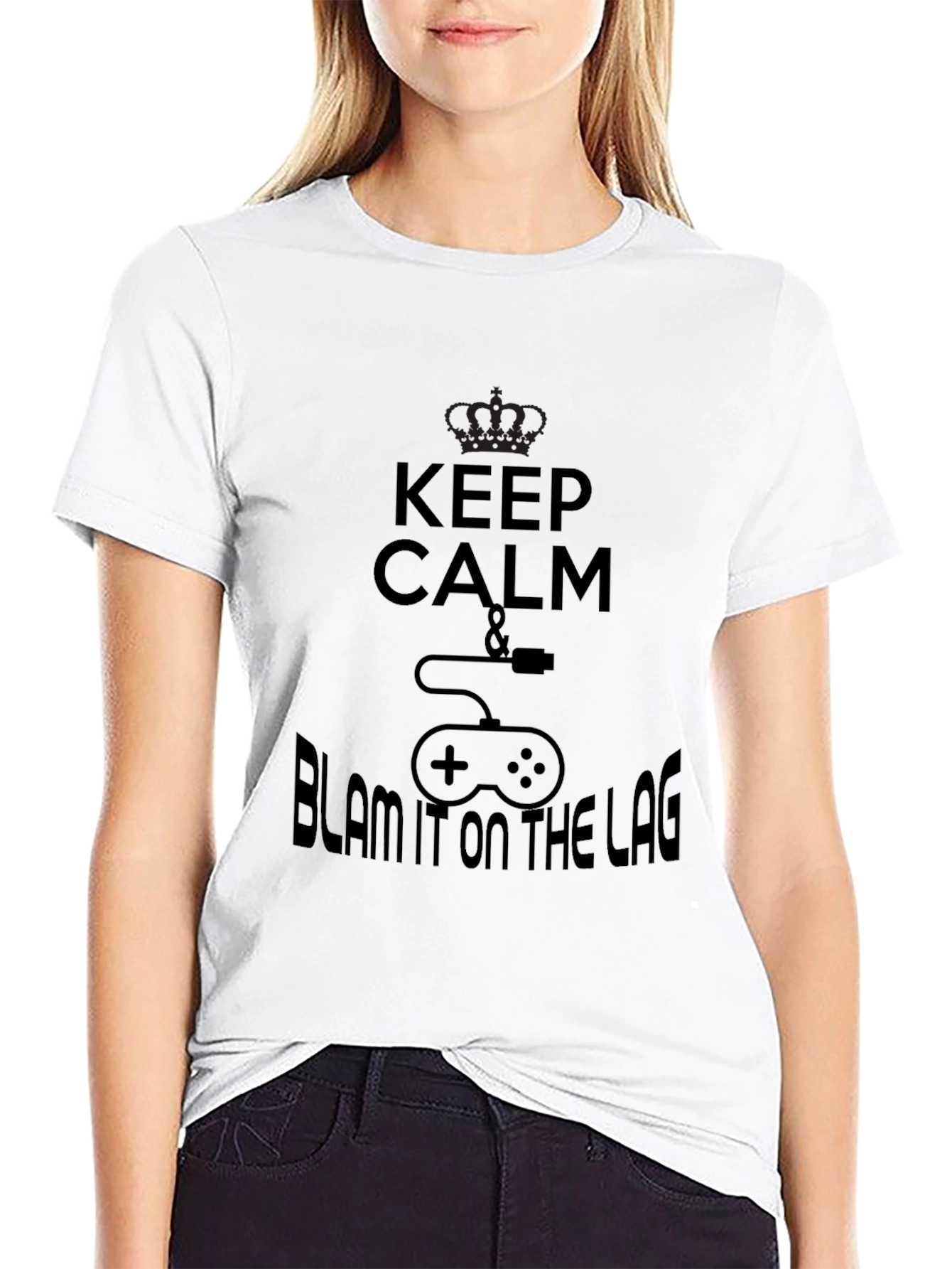 Keep Calm & Blame the Lag Black T-Shirt