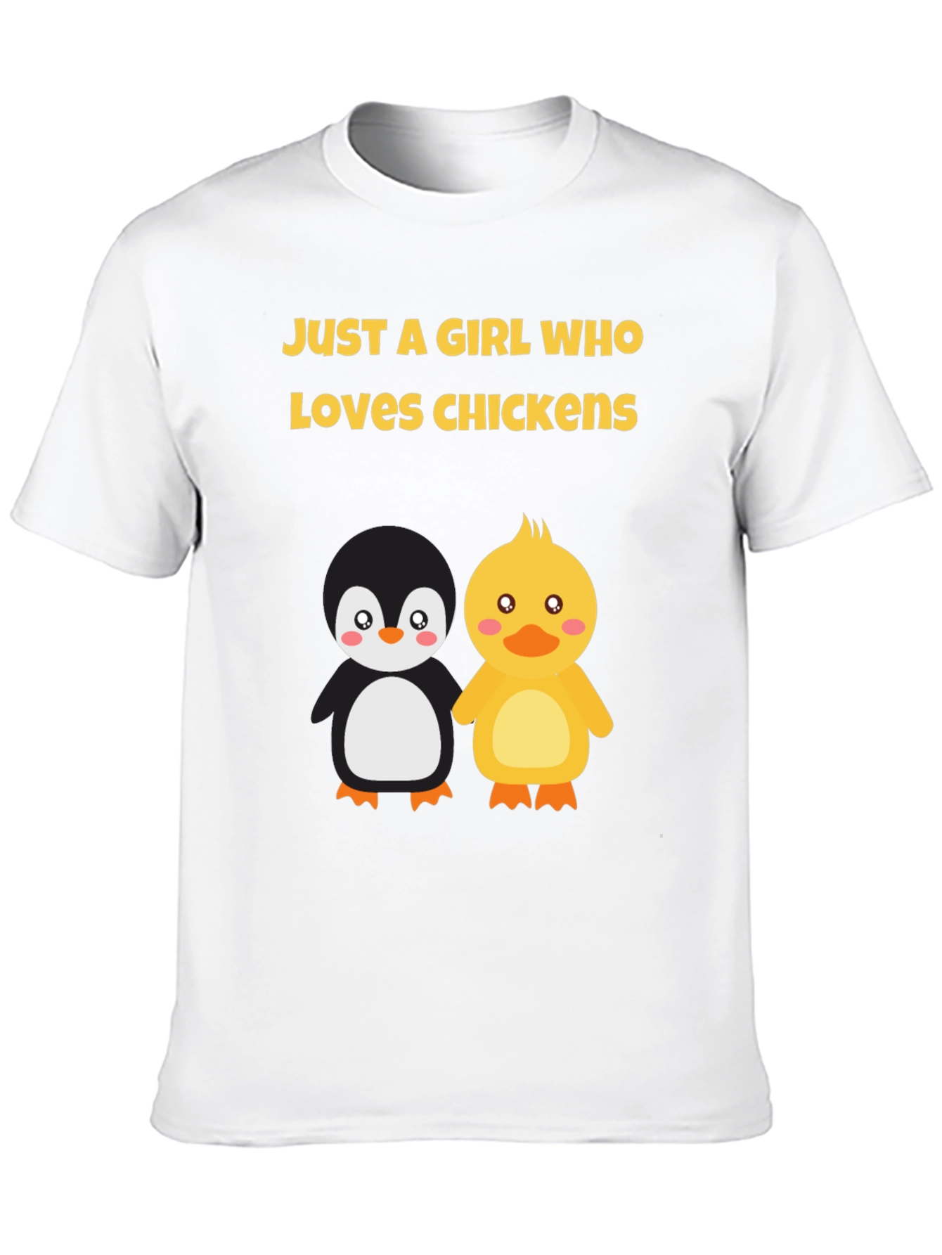 Girl Who Loves Chickens Graphic Tee
