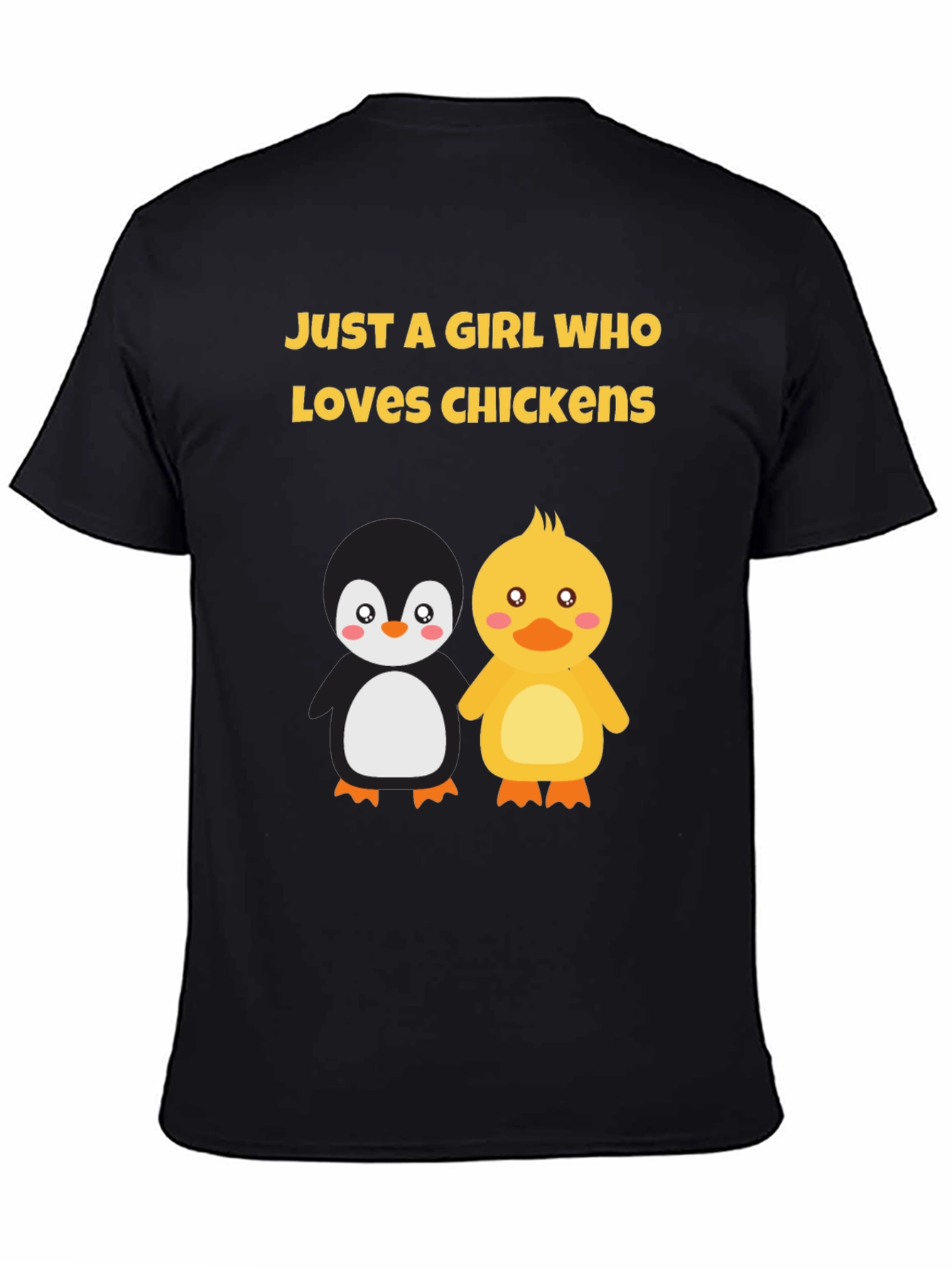 Girl Who Loves Chickens Graphic Tee