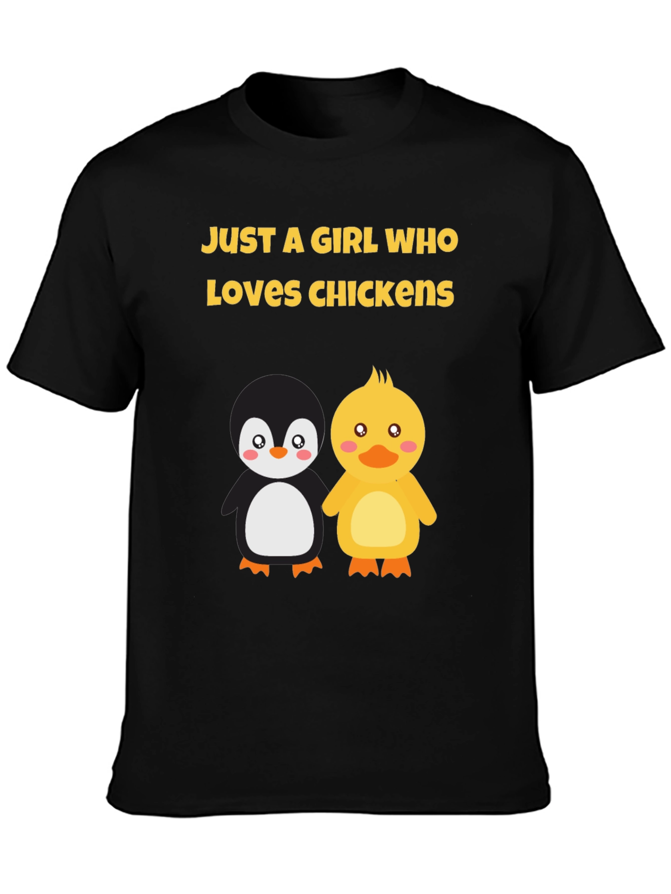 Girl Who Loves Chickens Graphic Tee