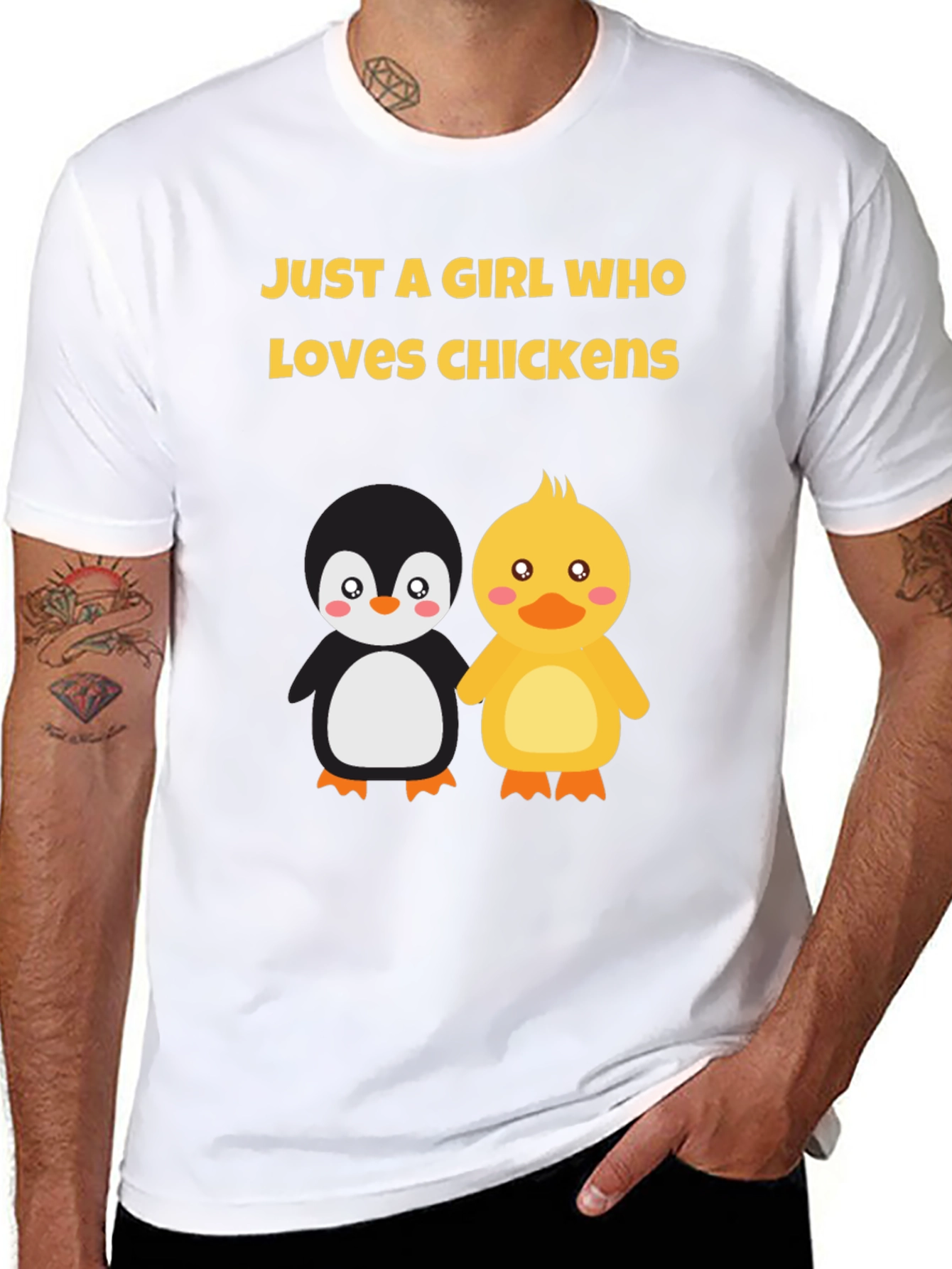 Girl Who Loves Chickens Graphic Tee