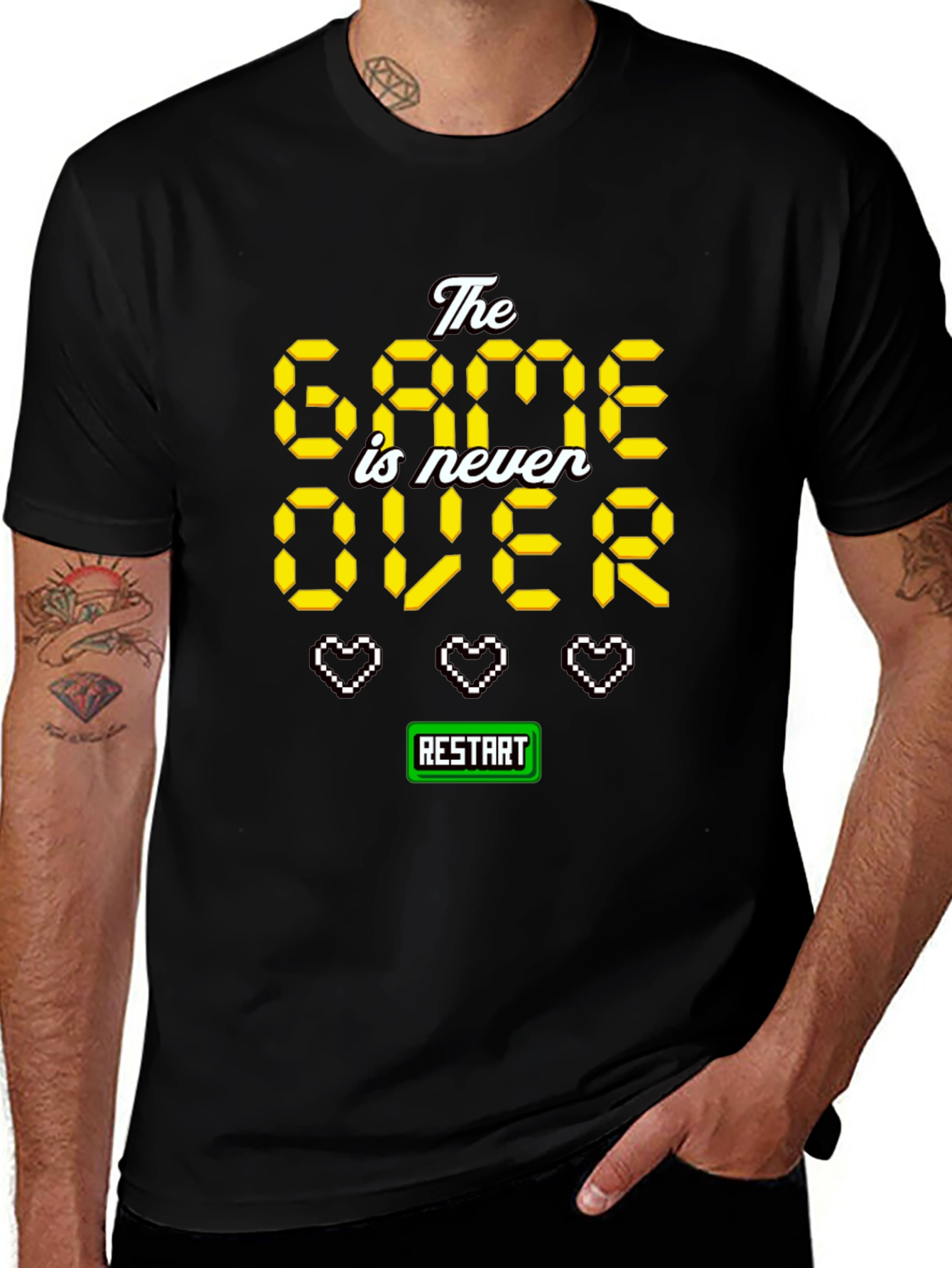 The Game is Never Over Pixel Art T-Shirt