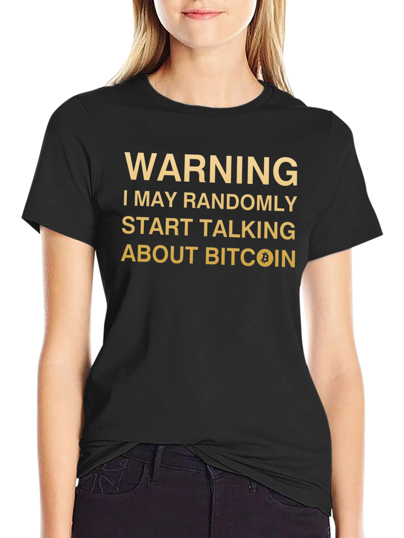 Bitcoin Warning T-Shirt: Crypto Conversation Starter