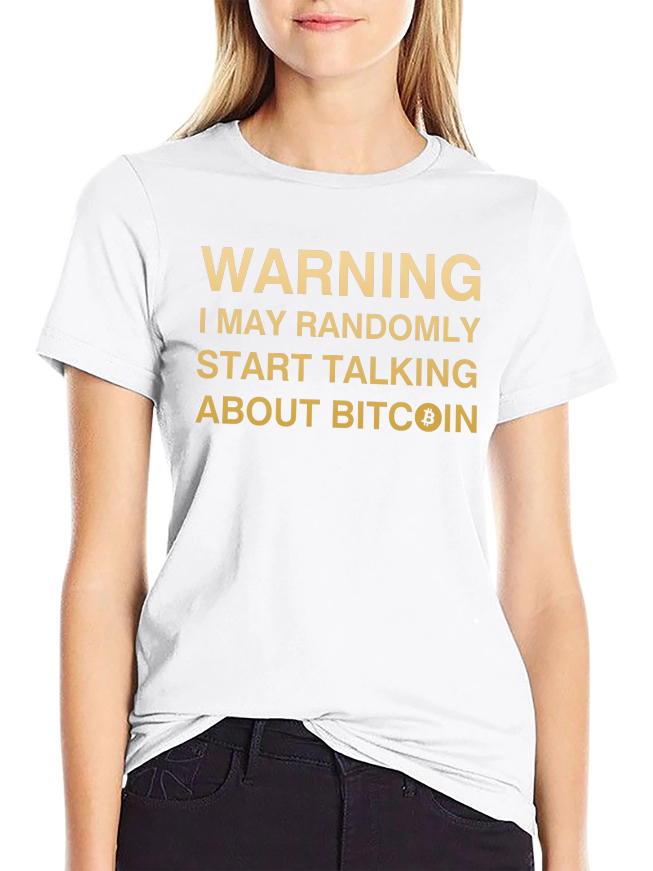 Bitcoin Warning T-Shirt: Crypto Conversation Starter